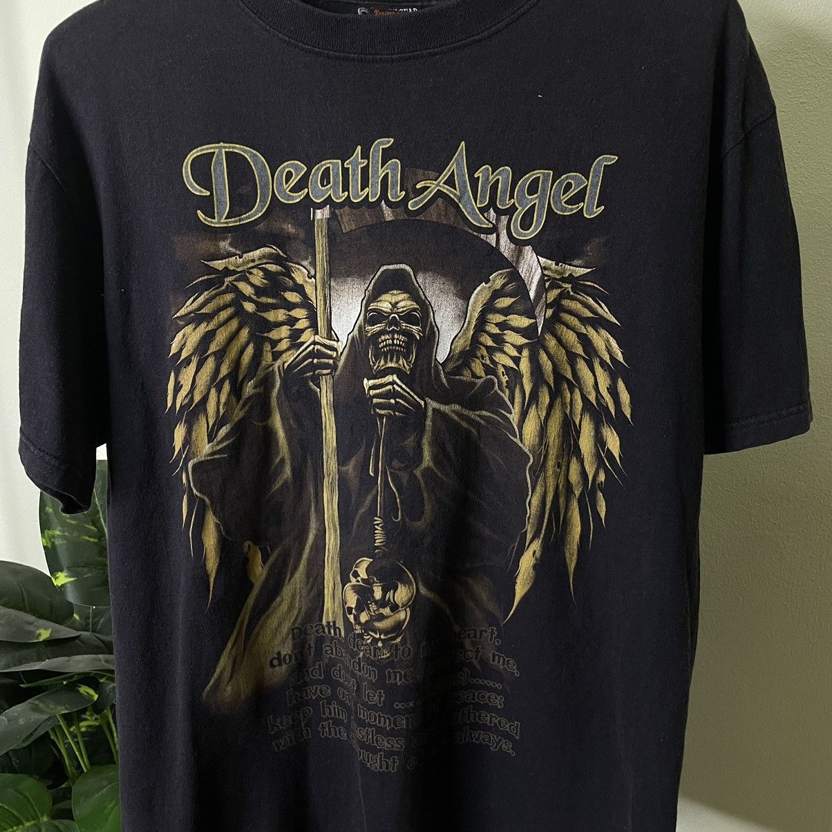 Affliction × Vintage Vintage 1990s Death Angel Skulls Affliction T Shirt Size US L / EU 52-54 / 3 - 2 Thumbnail