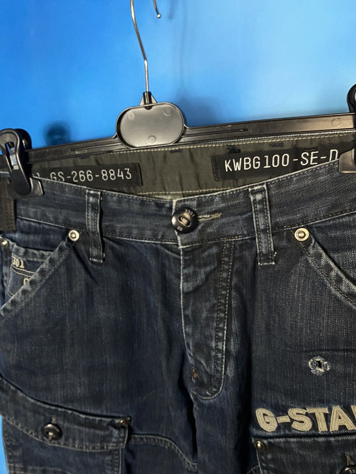 G-Star Rare❗️G-star 3301 vintage embroidered logo jeans S size Size US 31 - 4 Thumbnail