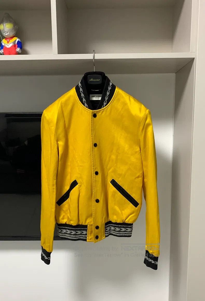 Saint Laurent Paris Saint Laurent Paris Yellow Ethnic Silk Jacket Size US S / EU 44-46 / 1 - 1 Thumbnail