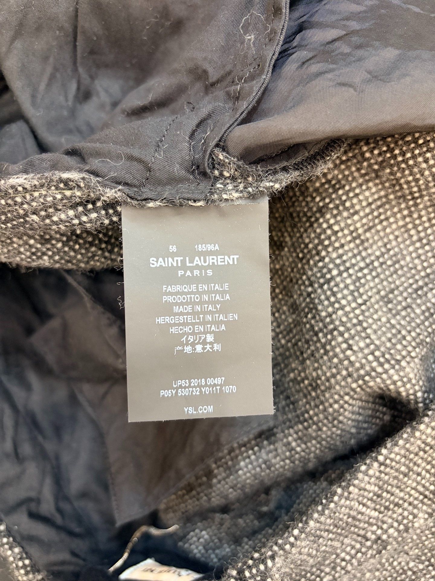 Saint Laurent Paris Saint Laurent Wool Trousers Size 56 Size US 40 / EU 56 - 4 Thumbnail