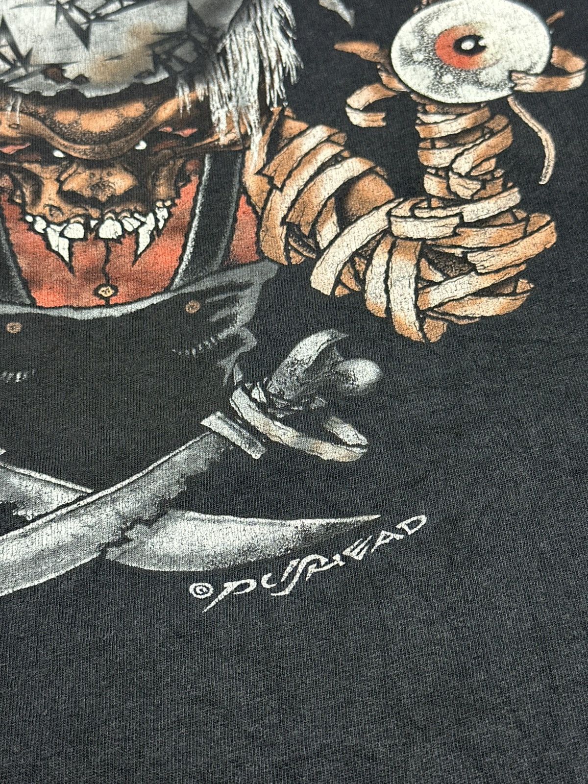 Band Tees Metallica Vintage Pushead Eyeballs Skull T-Shirt Metal Band Size US XXL / EU 58 / 5 - 5 Thumbnail