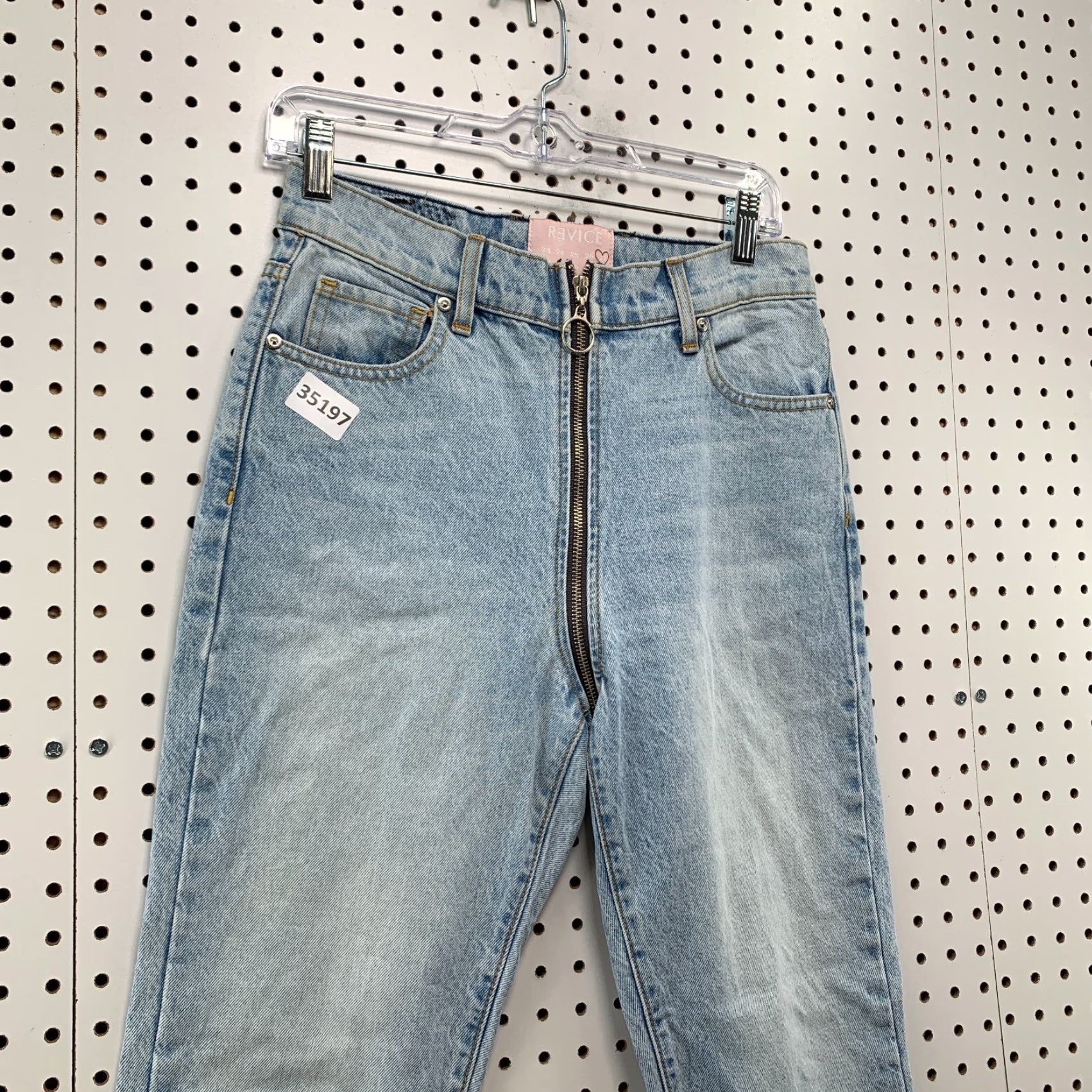 Vintage Revice Blue Denim Jeans Womens Size 27 Zipper Front To Back Light Wash Fit 28x27 Size 27" / US 4 / IT 40 - 4 Thumbnail