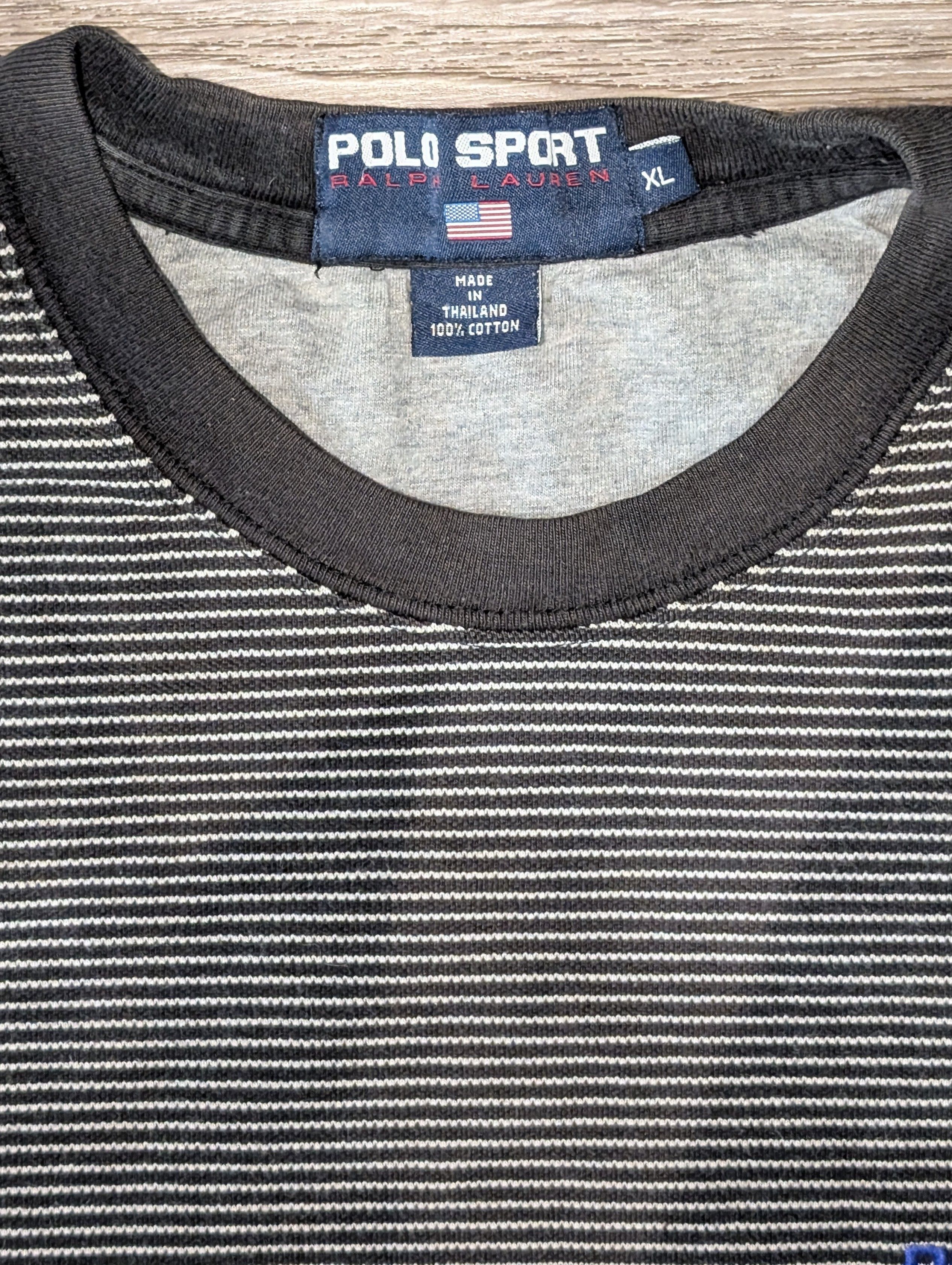 Polo Ralph Lauren × Ralph Lauren Vintage Polo Sport striped crew neck sweatshirt - SIZE XL Size US XL / EU 56 / 4 - 3 Thumbnail