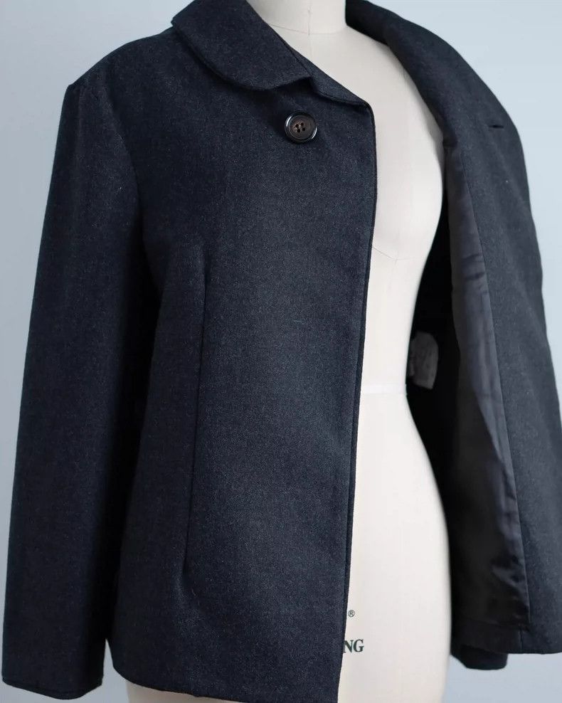 Comme des Garcons Comme des Garcons Dark gray doll collar with a button wool Size M / US 6-8 / IT 42-44 - 7 Thumbnail