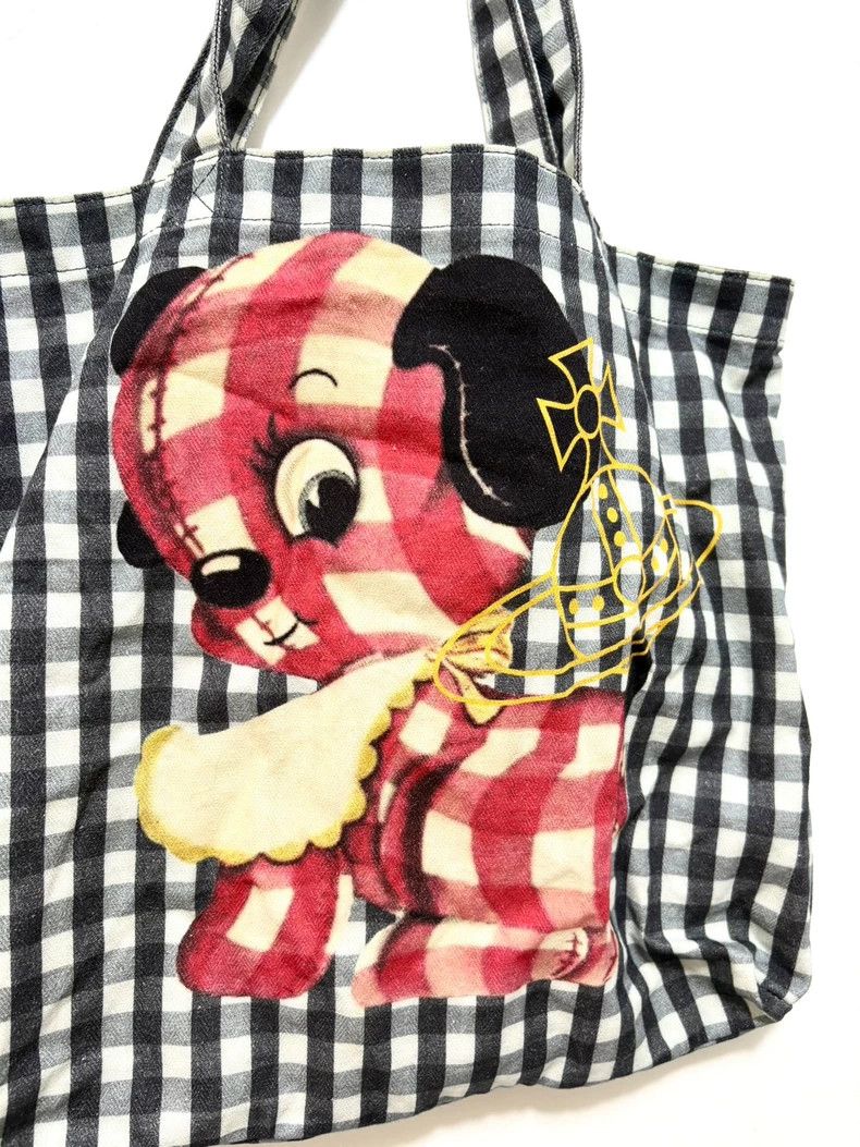 Vivienne Westwood size os Striped puppy canvas bag, single