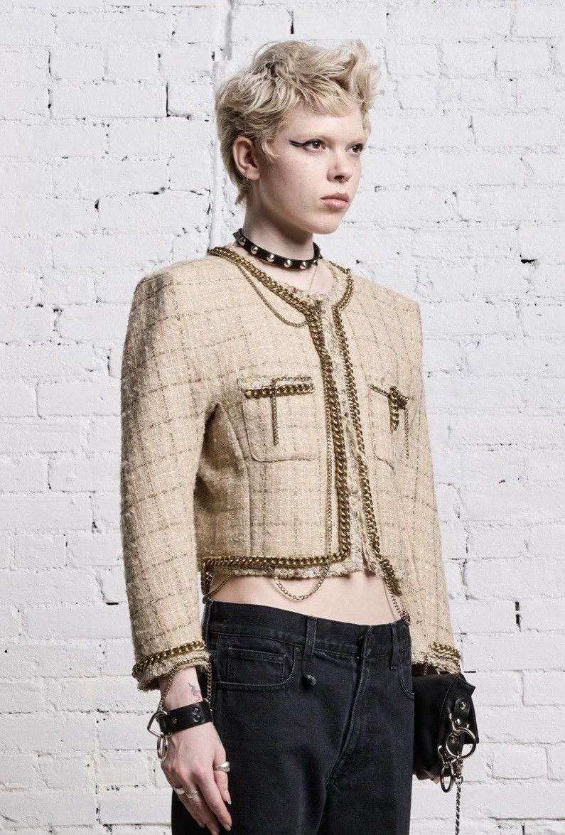 R13 R13 Square Shoulder Tweed Jacket - RP.2350€ Size M / US 6-8 / IT 42-44 - 4 Thumbnail
