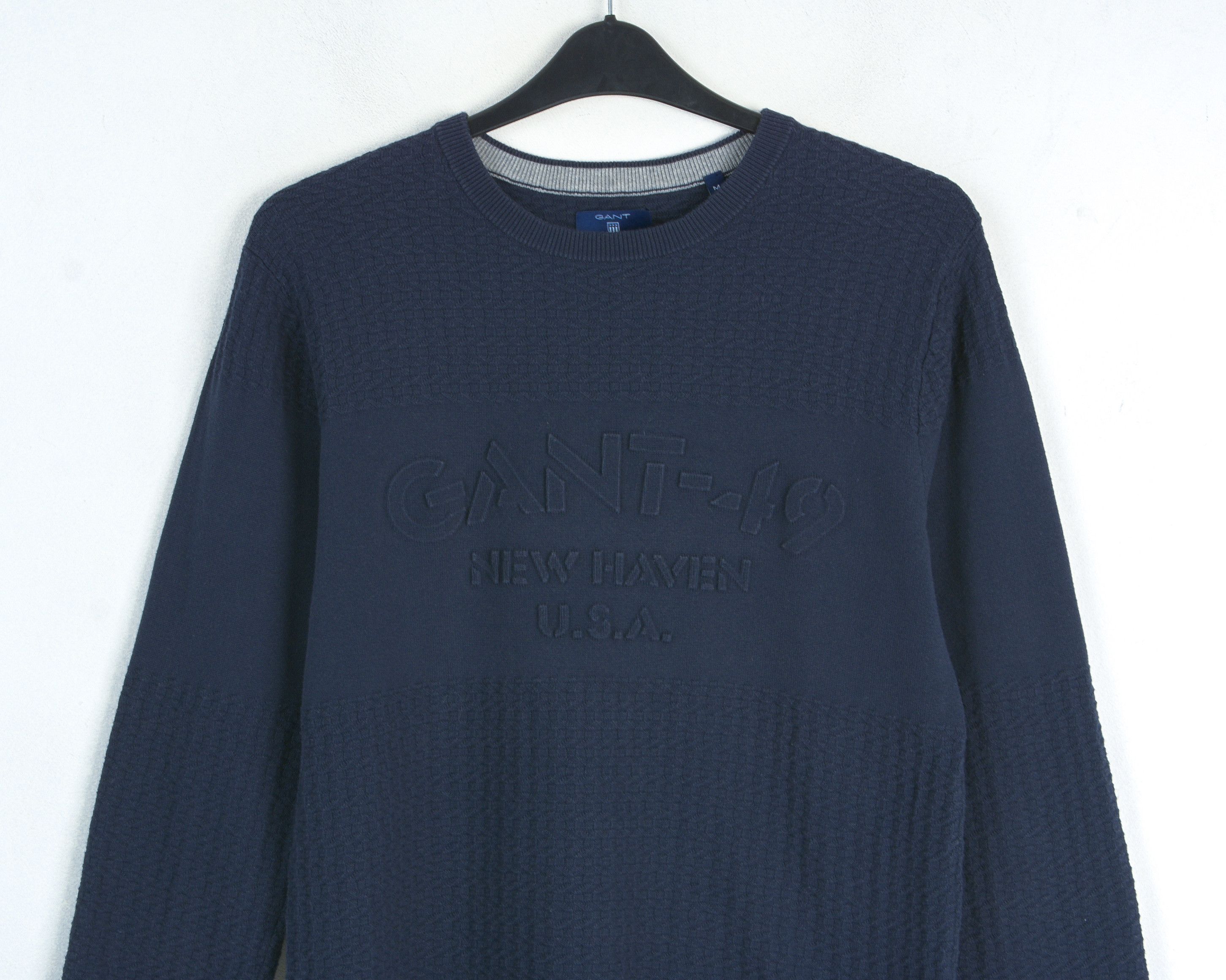 Gant Men M Navy Knit Sweater Crew Neck Jumper Pullover Sweatshirt Size US M / EU 48-50 / 2 - 5 Thumbnail