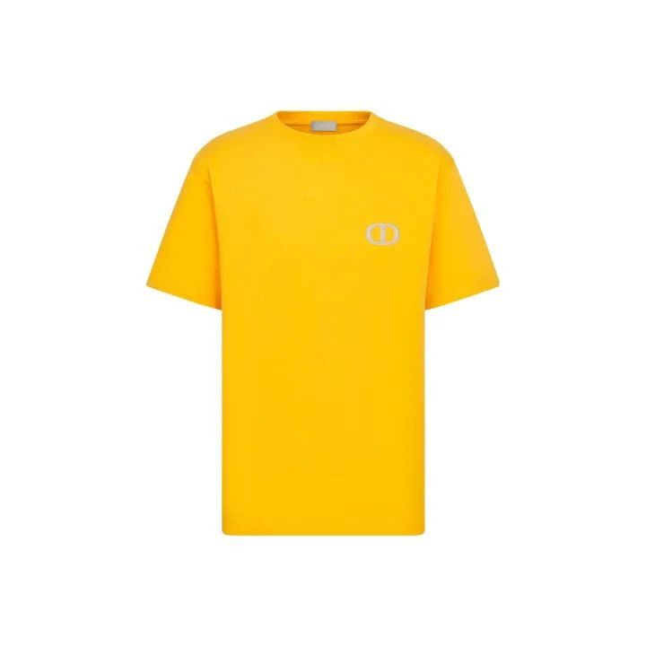 Dior Dior Dior SS23 Yellow Logo Embroidered T-shirt 0079-2507 Size US L / EU 52-54 / 3 - 1 Thumbnail