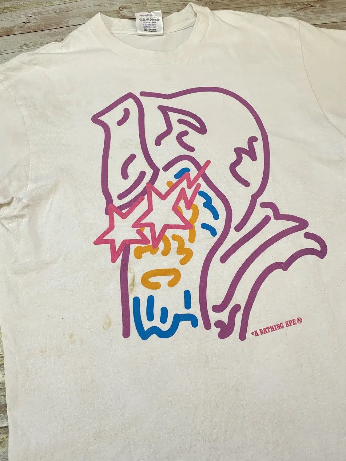 Bape Neon General Sta Tee Size US M / EU 48-50 / 2 - 1 Thumbnail