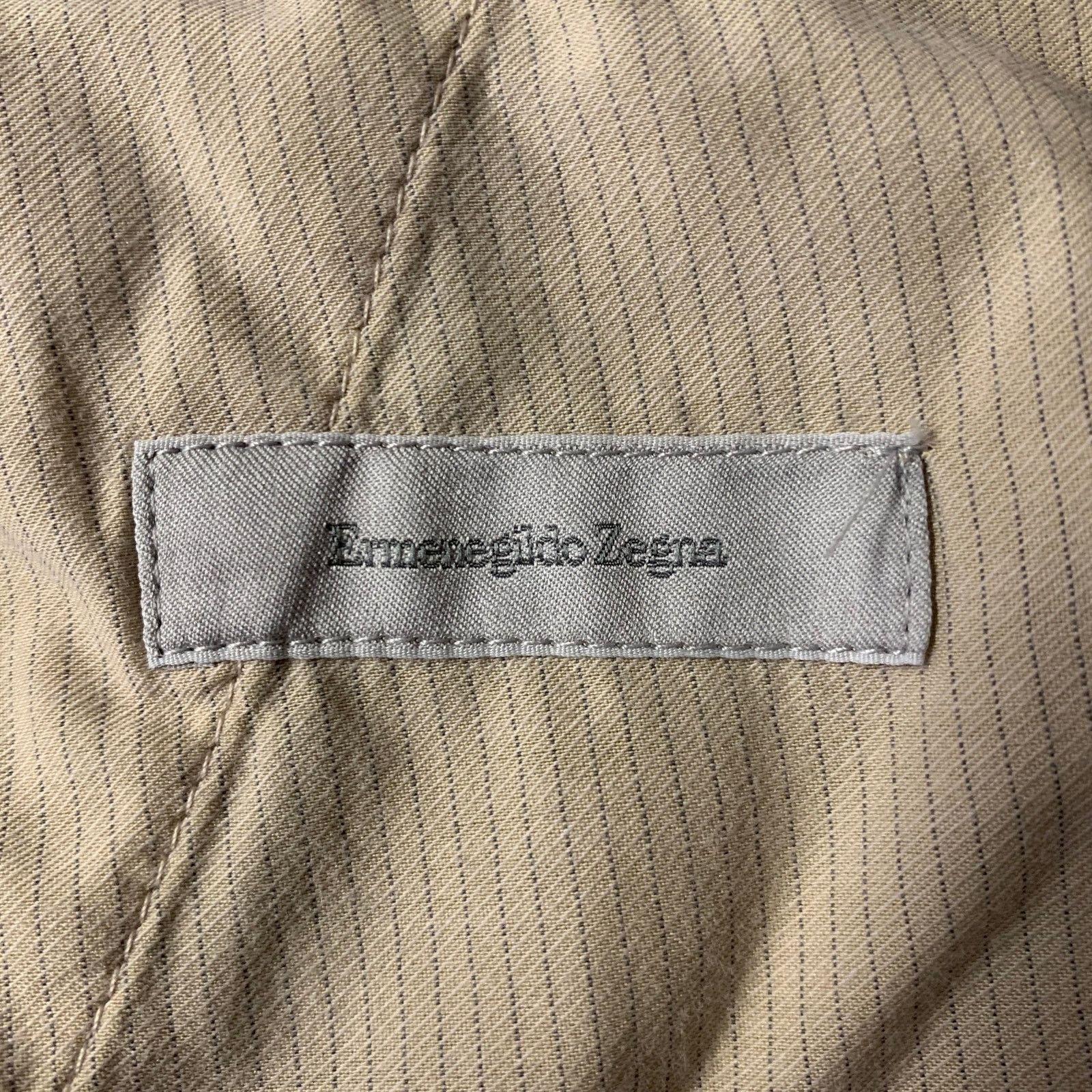Ermenegildo Zegna ERMENEGILDO ZEGNA Size 36 Khaki Cotton Straight Casual Pants Size US 36 / EU 52 - 3 Thumbnail