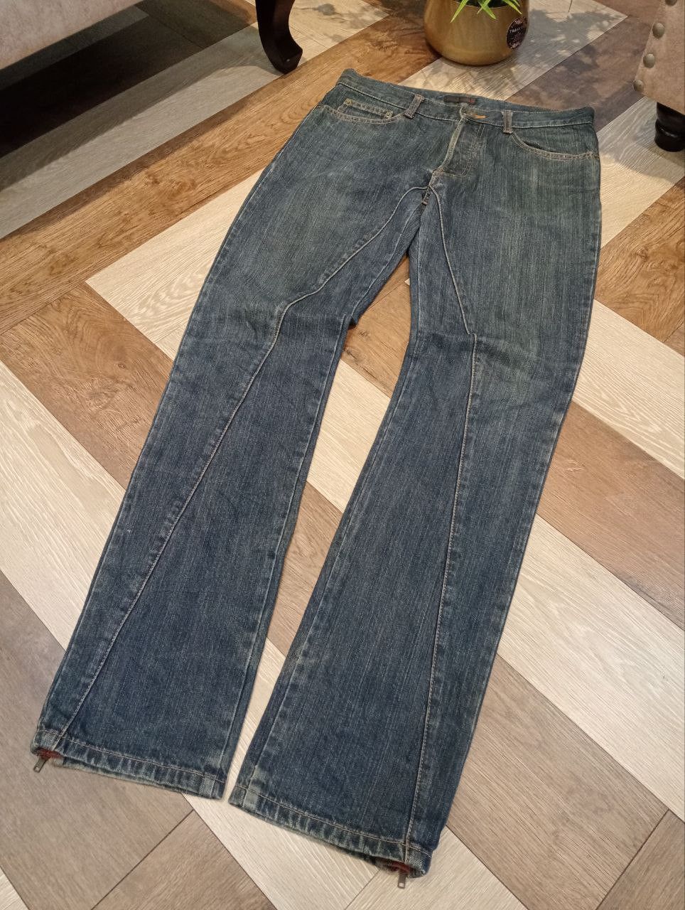 Morgan Homme MORGAN HOMME ANKLE ZIP BLUE DENIM JEANS Size US 32 / EU 48 - 3 Thumbnail