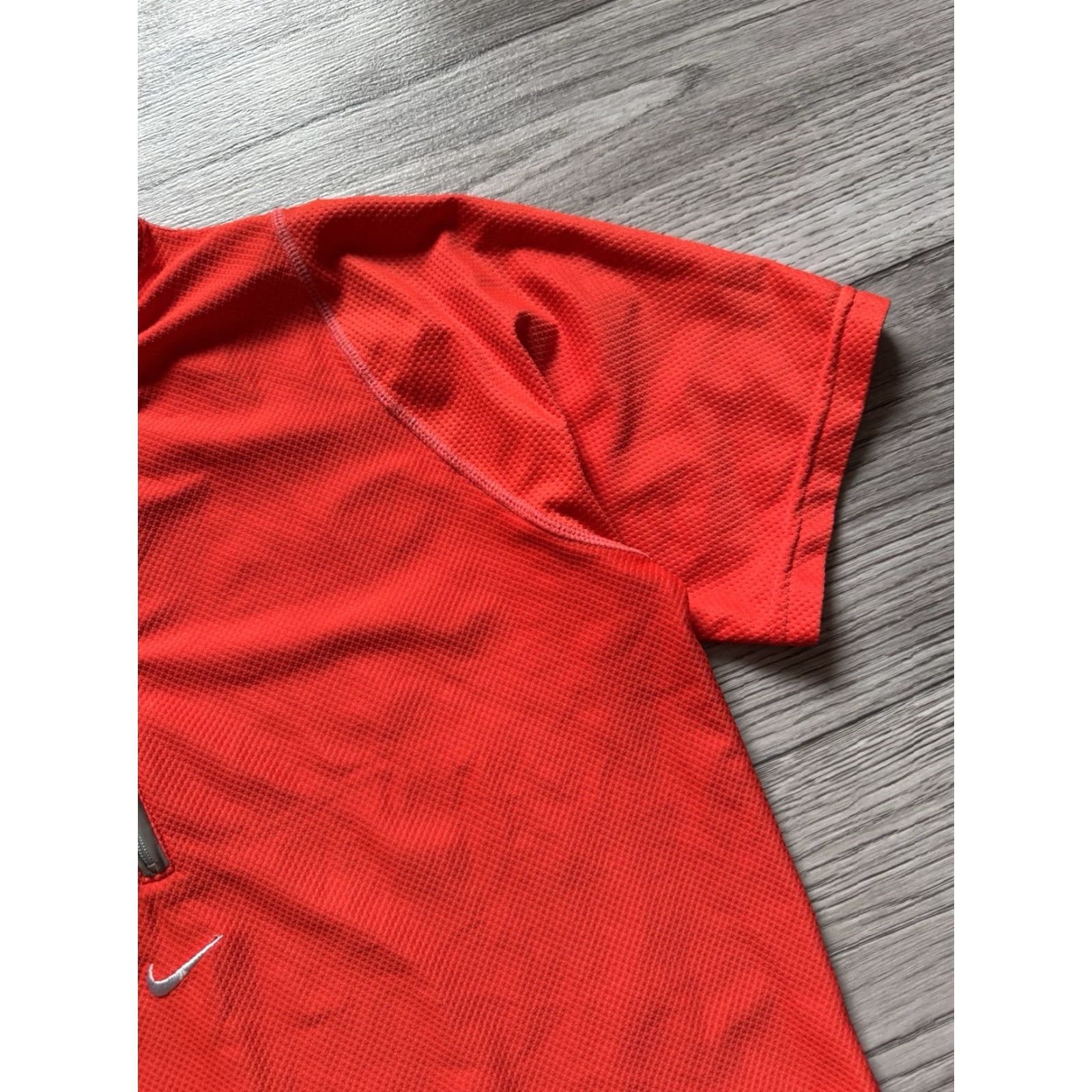 Nike Nike 2000’s Cycling Running Jersey Shirt 1/2 ZIP Red/Gray M Mens Vintage Embroidered Logo Shirt Size US M / EU 48-50 / 2 - 6 Thumbnail