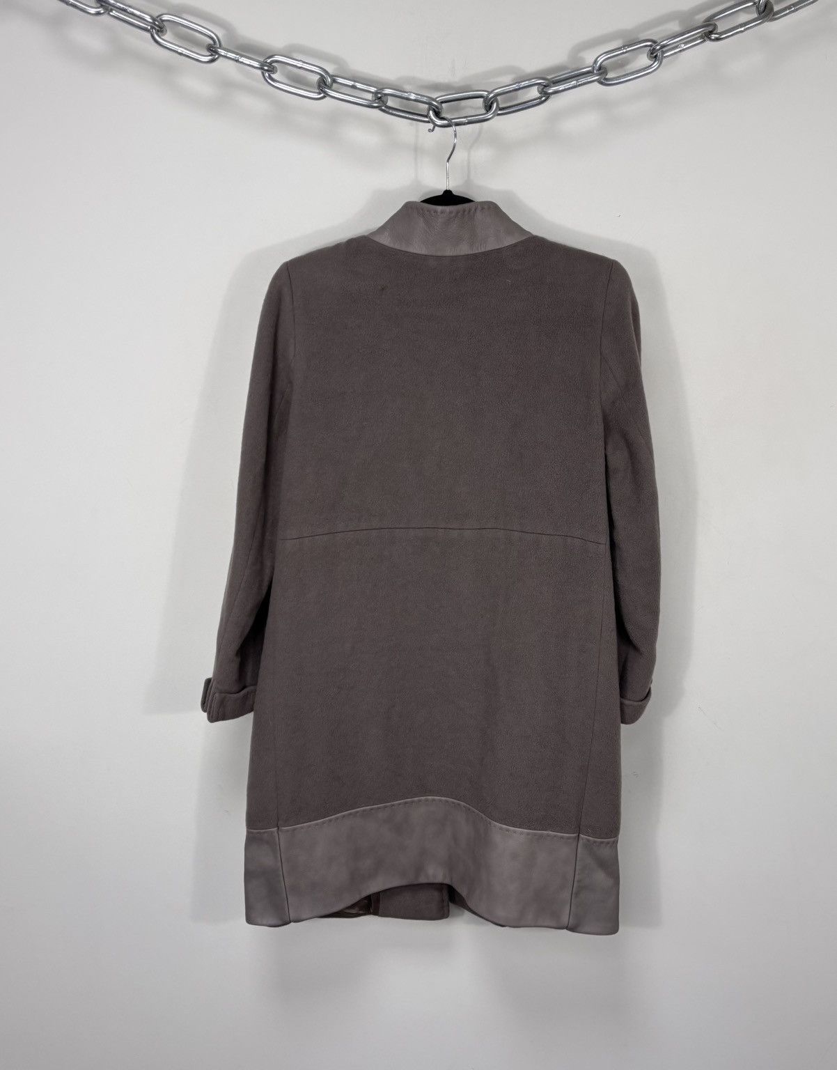Cinzia Rocca Cinzia Rocca Women’s Taupe Virgin Wool Coat Stand Collar Size M / US 6-8 / IT 42-44 - 20 Thumbnail