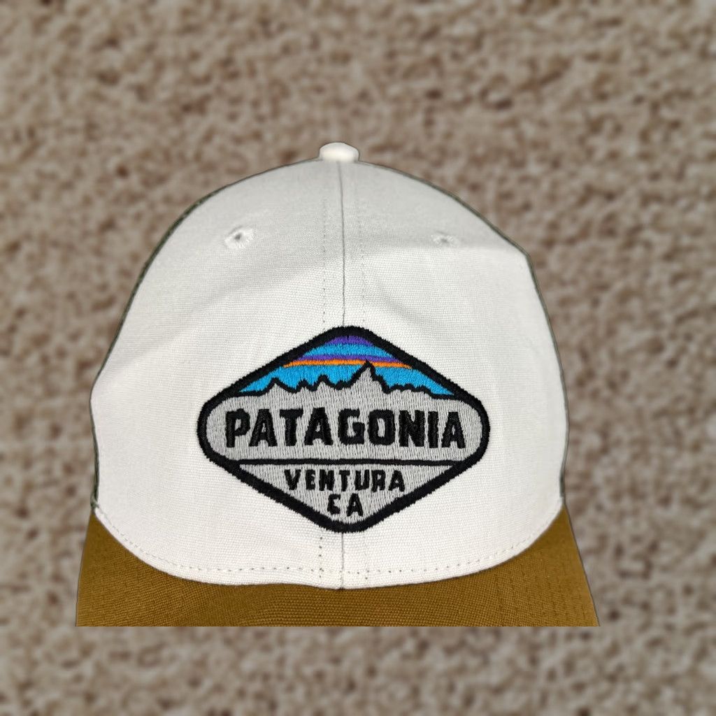 Patagonia Patagonia Hat Cap Snap Back Adult One Size Beige Green Ventura CA Trucker Cotton Size ONE SIZE - 1 Thumbnail