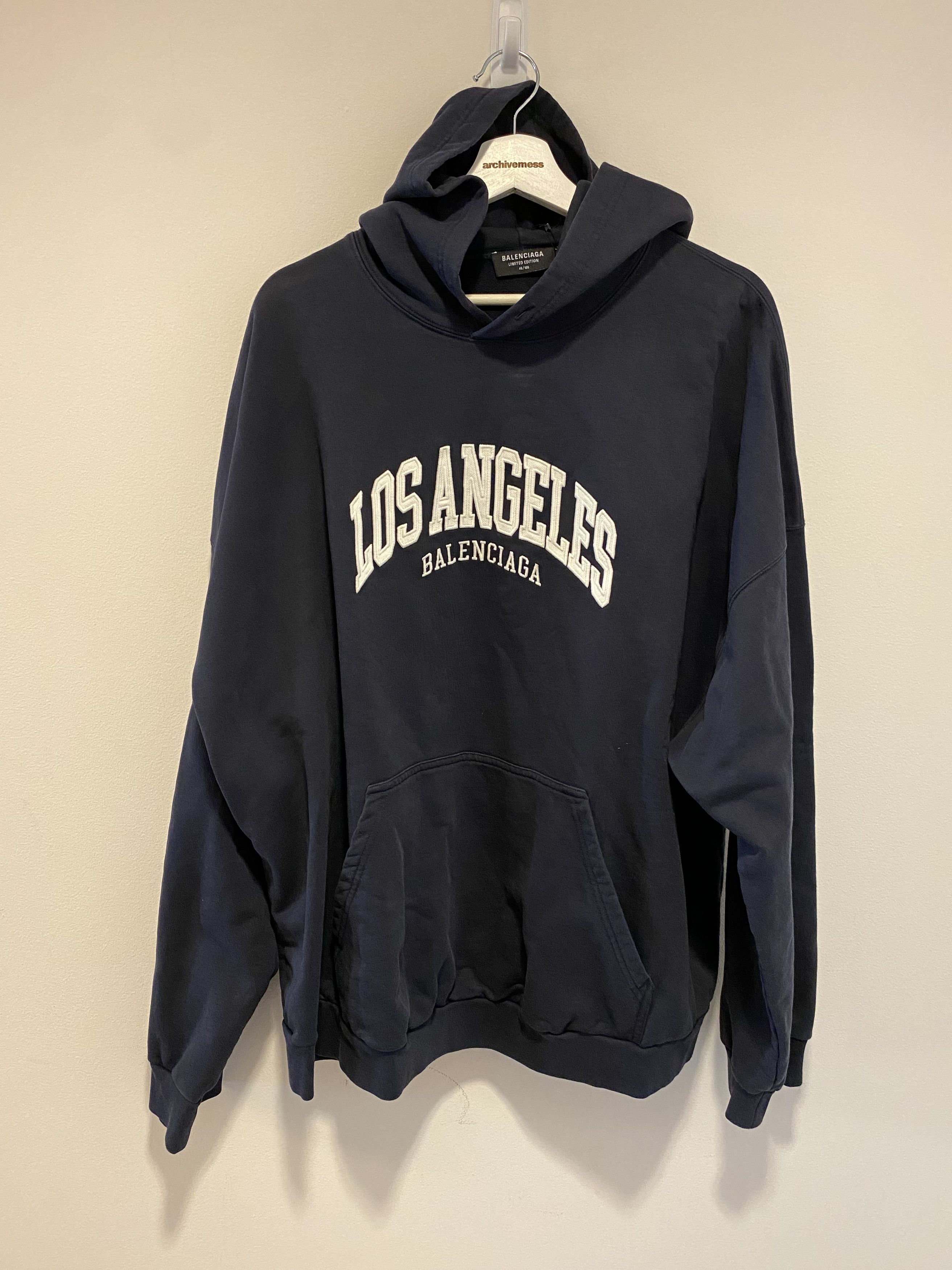 image of Balenciaga Los Angeles Hoodie in Black, Men's (Size XL)