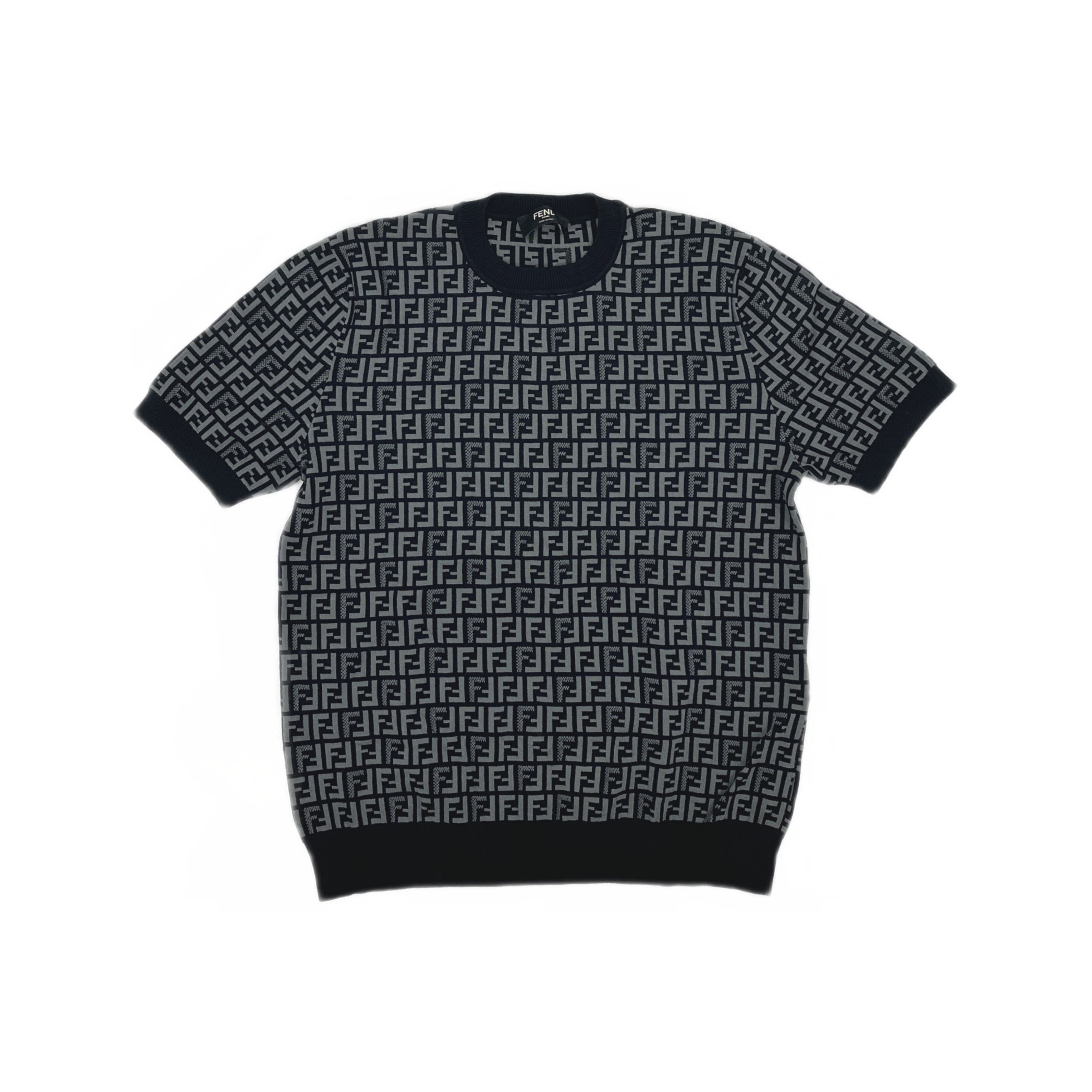 Fendi Fendi FF Logo Knit Short Sleeve T-Shirt Size M Size US M / EU 48-50 / 2 - 1 Thumbnail