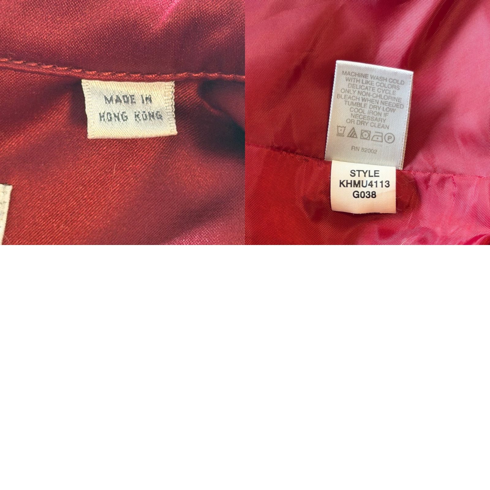DKNY VINTAGE DKNY Jacket Women 14 Red Utility Full Zip Lightweight Satin Pocketed Zipper Mid-Length Mens? No, Women. Size XL / US 12-14 / IT 48-50 - 8 Thumbnail