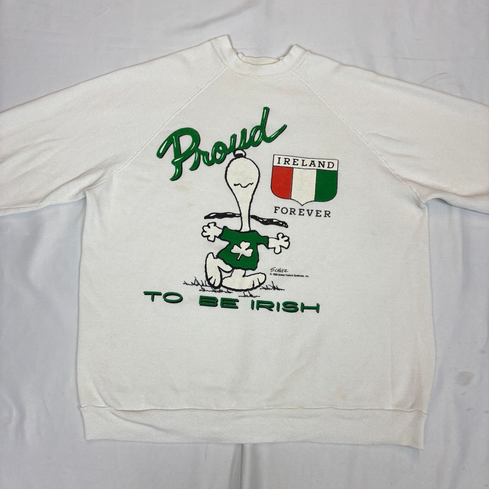 Peanuts Vintage 80s Peanuts Snoopy Ireland Schulz Sweatshirt M Size US M / EU 48-50 / 2 - 2 Thumbnail