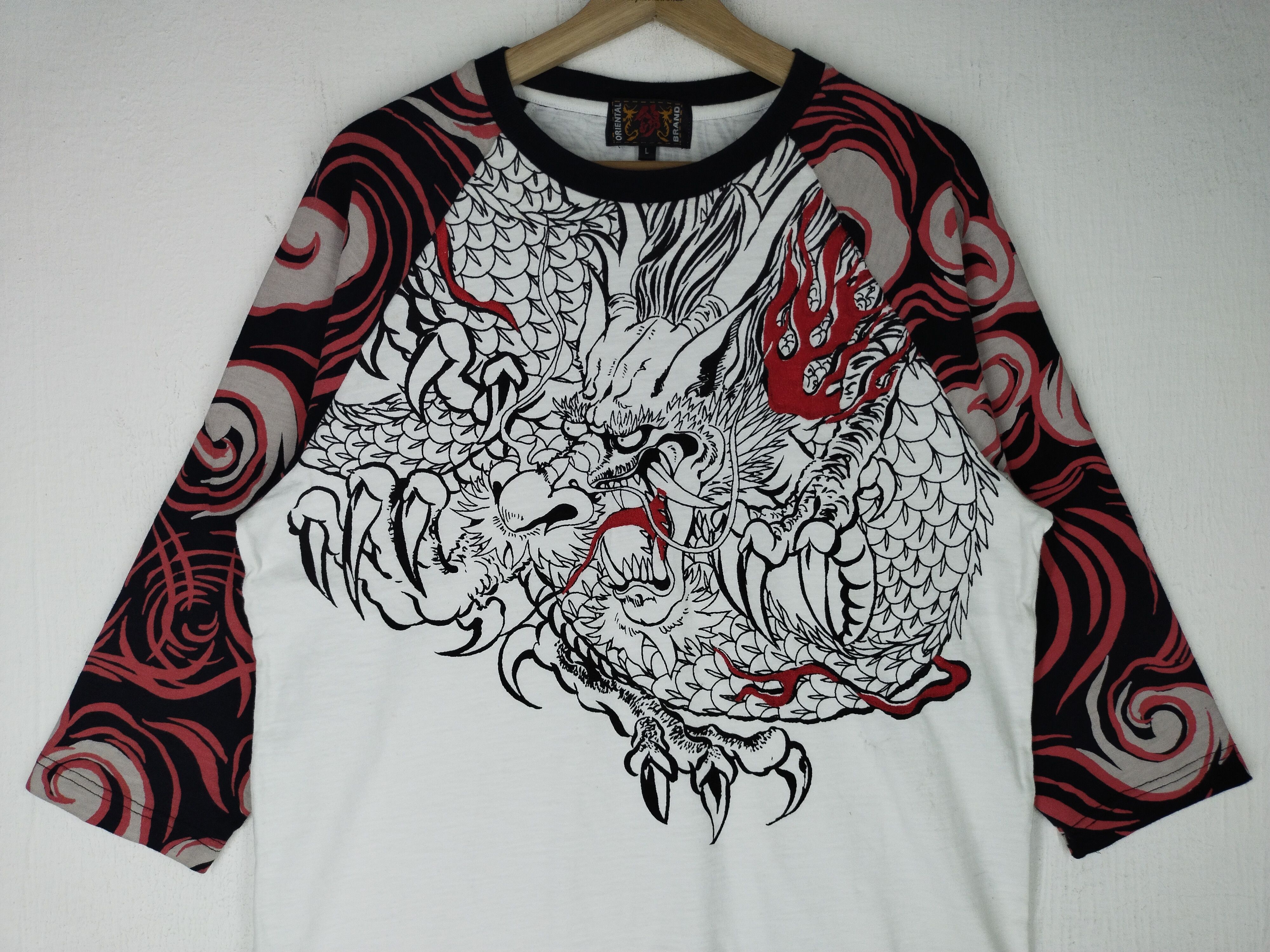 Karakuri Tamashii Vintage Sukajan Dragon Design Rare Tee Size US M / EU 48-50 / 2 - 2 Thumbnail