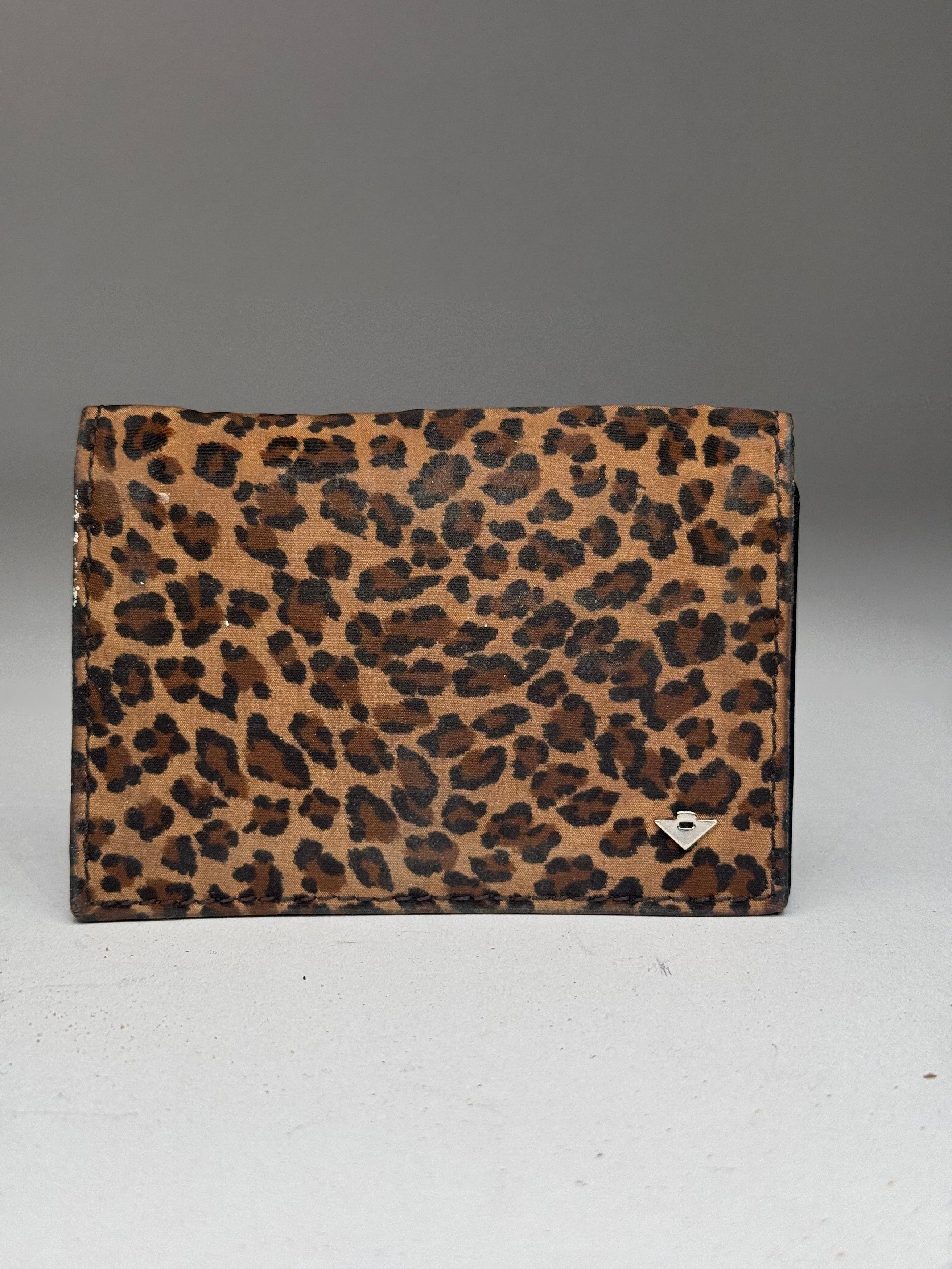 Bottega Veneta Vintage Canvas Card Holder Leopard Size ONE SIZE - 1 Thumbnail