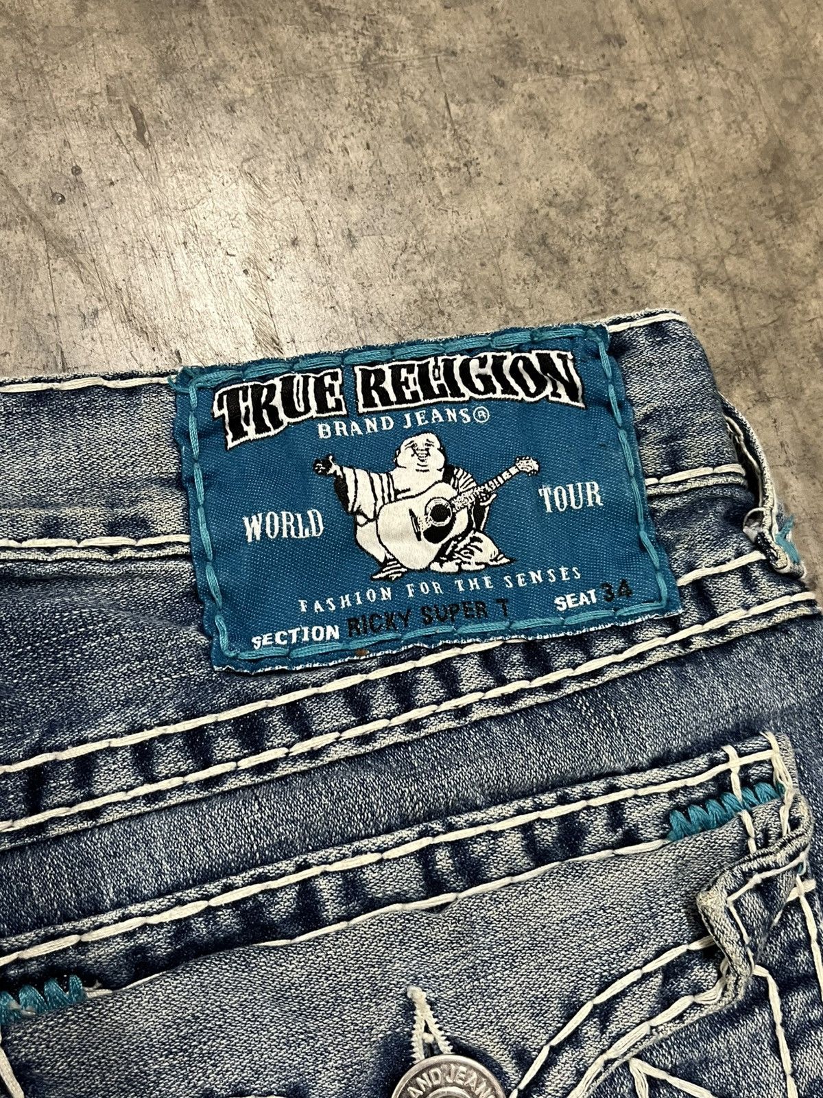 True Religion × Vintage True religion baggy fit denim y2k skater streetwear hype Size US 36 / EU 52 - 6 Thumbnail