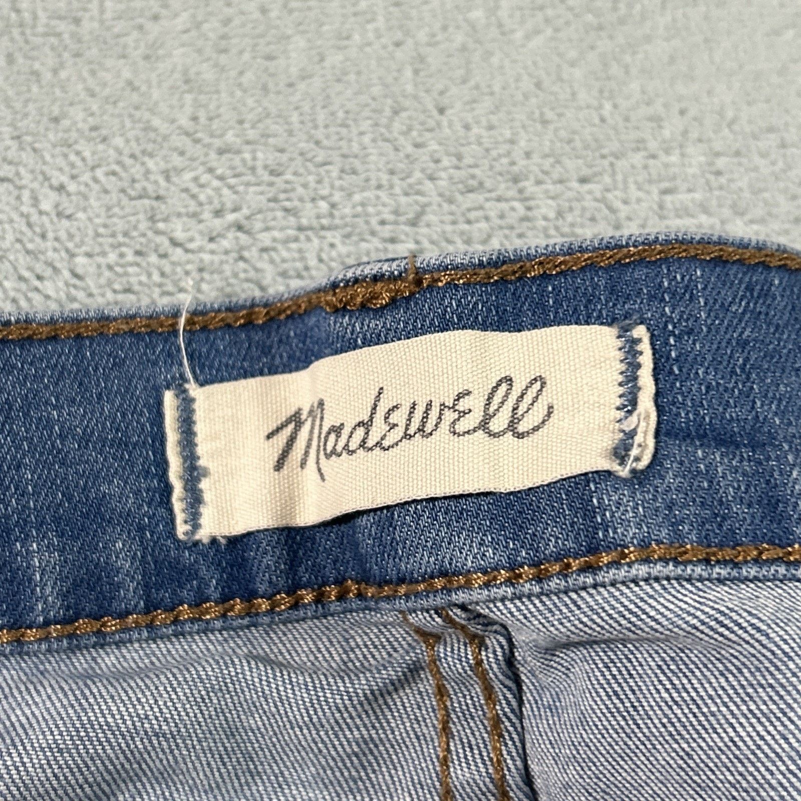Madewell Baggy Bootcut Jeans 28x26 Raw Hem Flare Hamilton Dojo Button Size 28" / US 6 / IT 42 - 3 Thumbnail