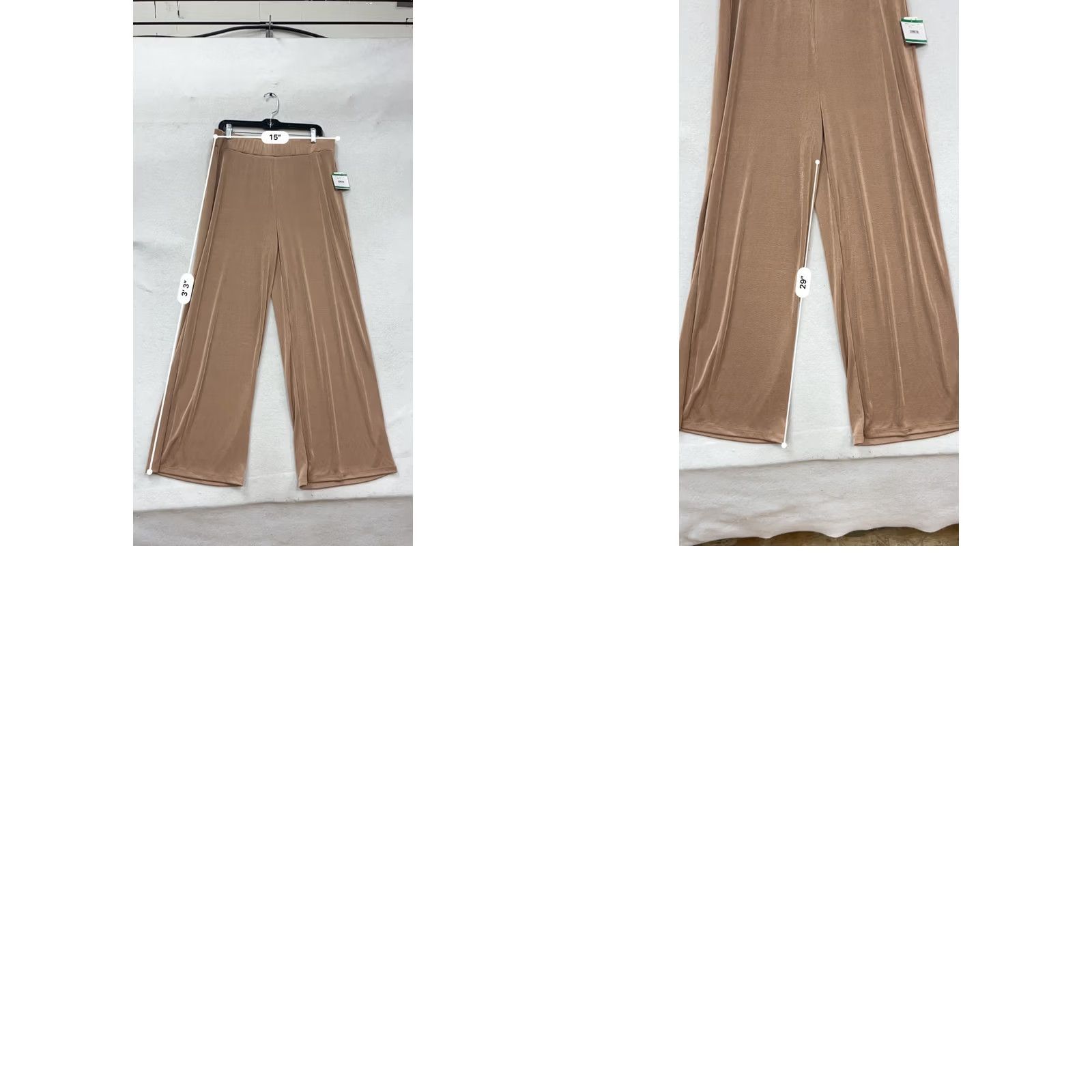 Esprit Esprit Dress Pants Wide-Leg L Brown Womens Pants Large Regular Polyester Elastane Satin All Season Tags Attached Uniform Dress Pants Women Mens? Size 36" / US 14 / IT 50 - 8 Thumbnail