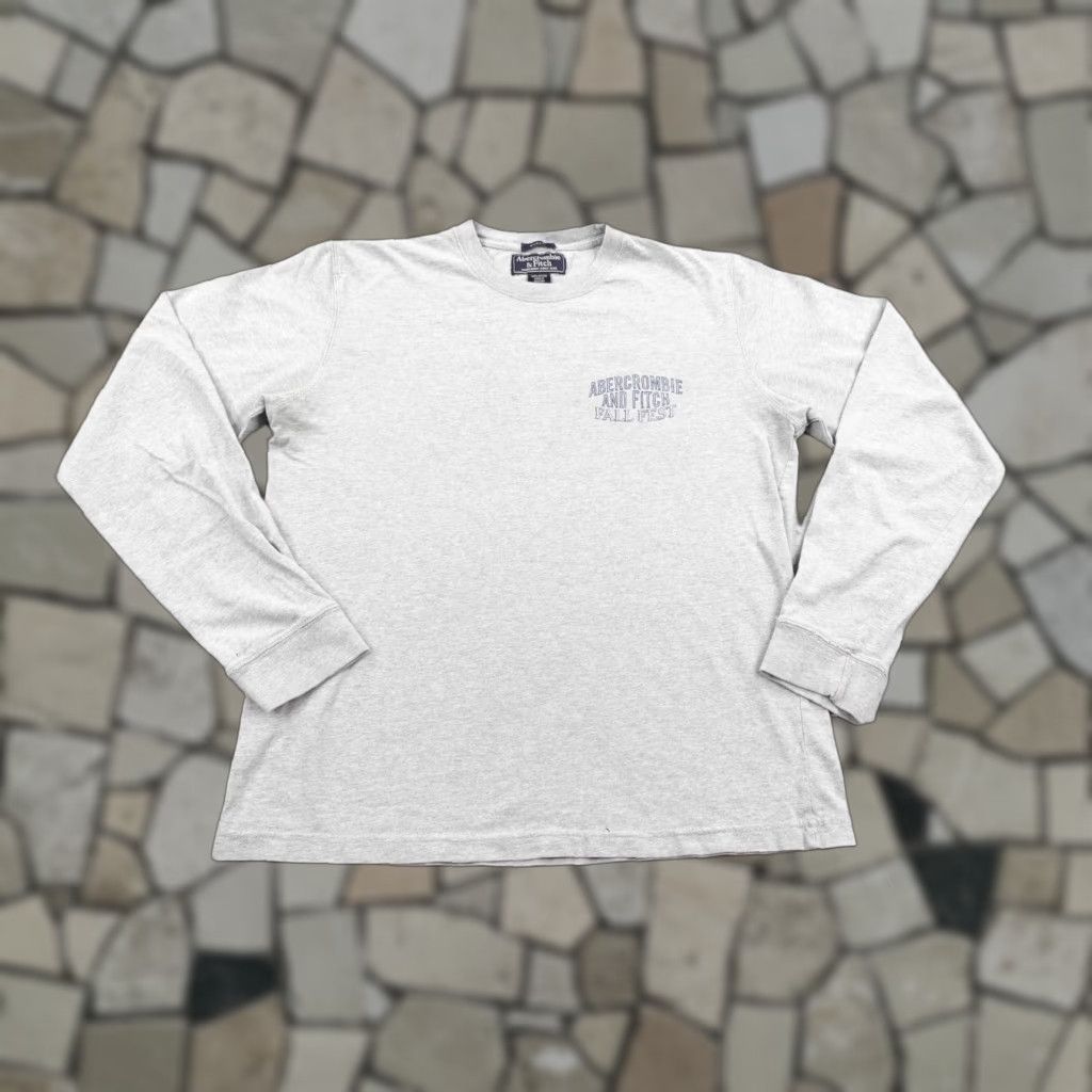 Abercrombie & Fitch VINTAGE Abercrombie & Fitch Shirt Mens M Gray Sky Dive Festival Y2K Tee Long Sleeve Graphic Print Crew Neck Size US M / EU 48-50 / 2 - 1 Thumbnail