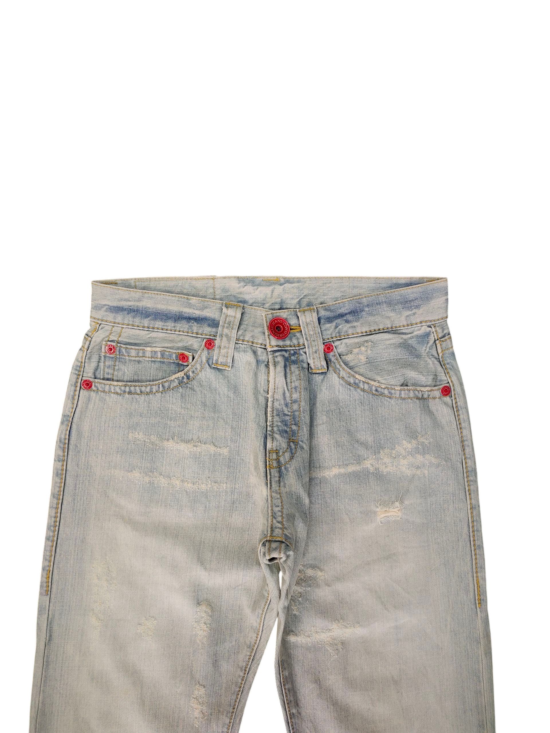 Hysteric Glamour × Undercover Japanese Brand CL Printed Distress Faded Denim Jeans Size US 31 - 9 Thumbnail