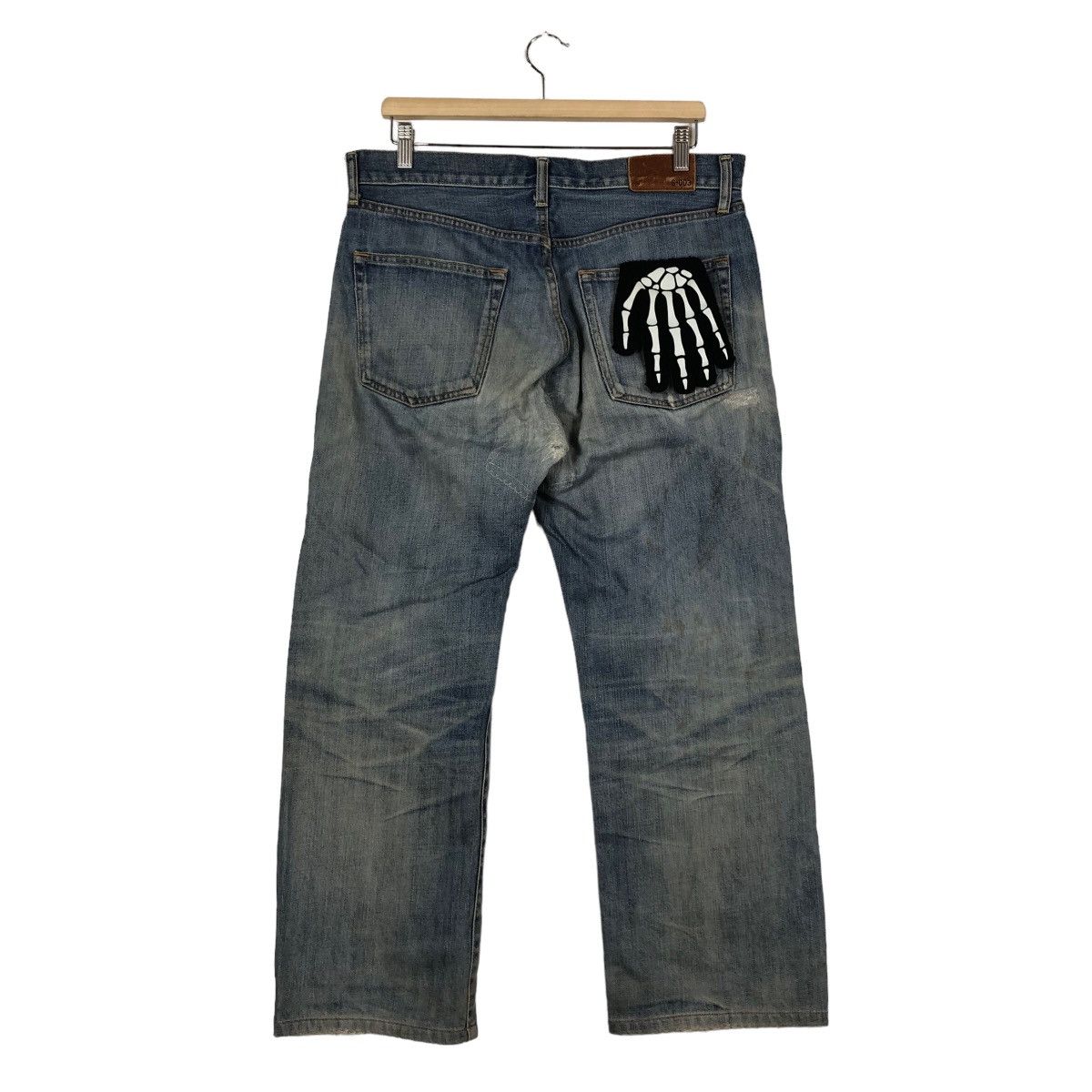 Japanese Brand 🔥90’s Vintage Distressed Denim Jeans Basic Straight S-003 Size US 34 / EU 50 - 7 Thumbnail