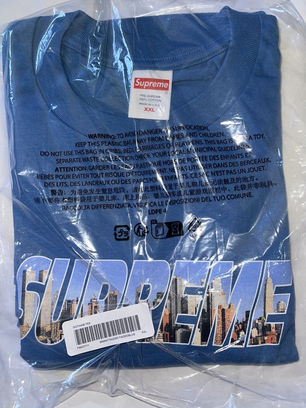 Supreme Gotham Tee White – Common Hype