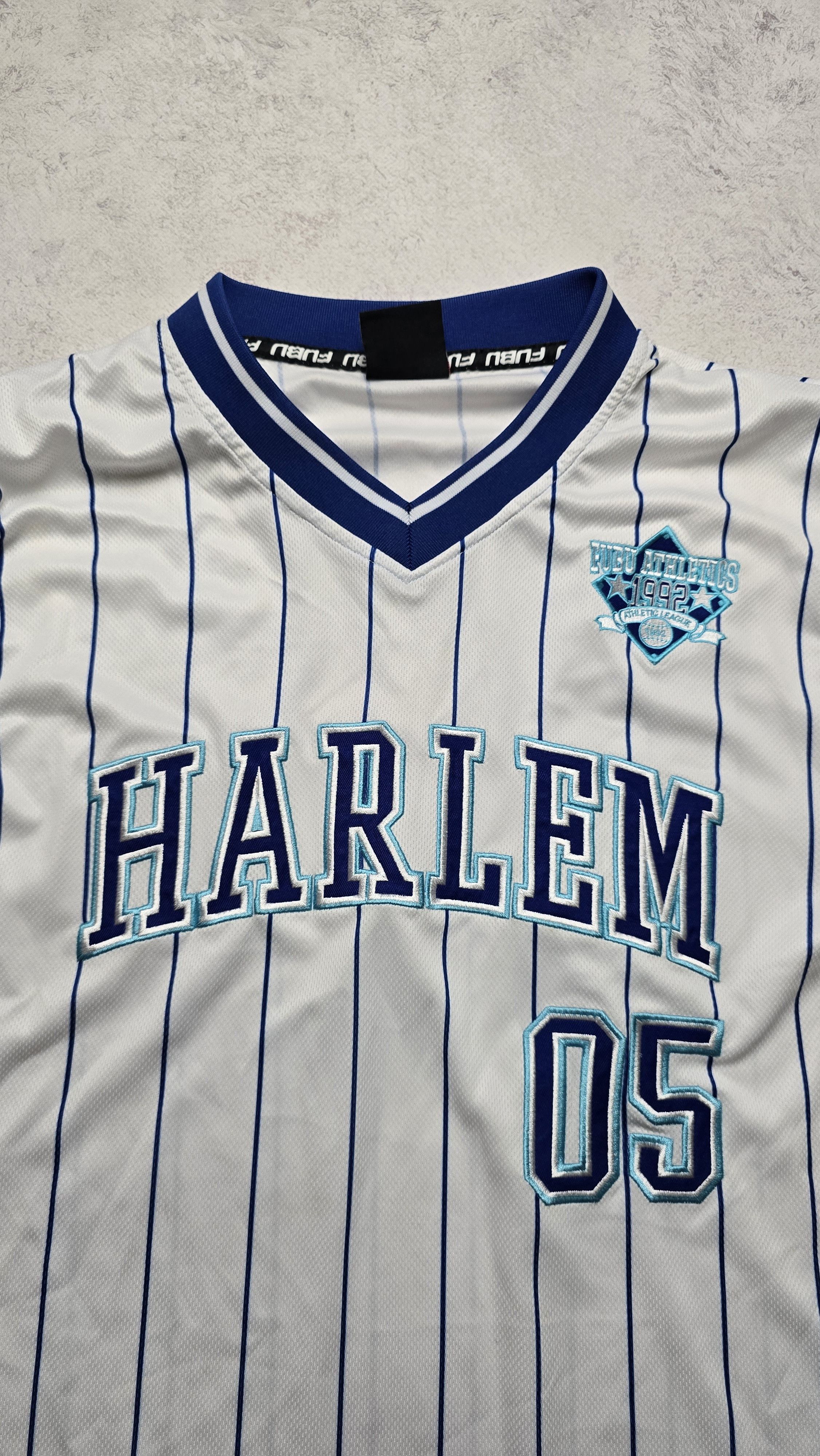 Fubu Vintage Fubu Harlem Y2K Rare White Pinstripe jersey Size US S / EU 44-46 / 1 - 5 Thumbnail