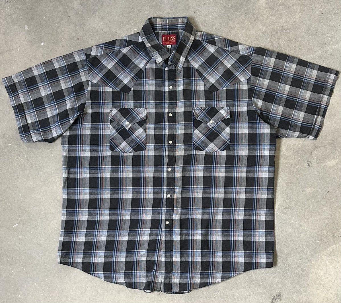 VINTAGE PLAINS WESTERN WEAR CHECKERED SHIRT