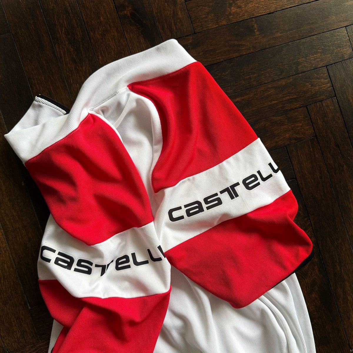 Other Castelli Mens White Colorblock Half Zip Cycling Jersey Size US L / EU 52-54 / 3 - 4 Thumbnail