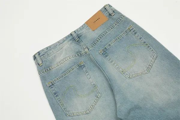 Japanese Brand Yumi Heavy washed punk men's distressed loose wide-leg jeans Size US 32 / EU 48 - 6 Thumbnail