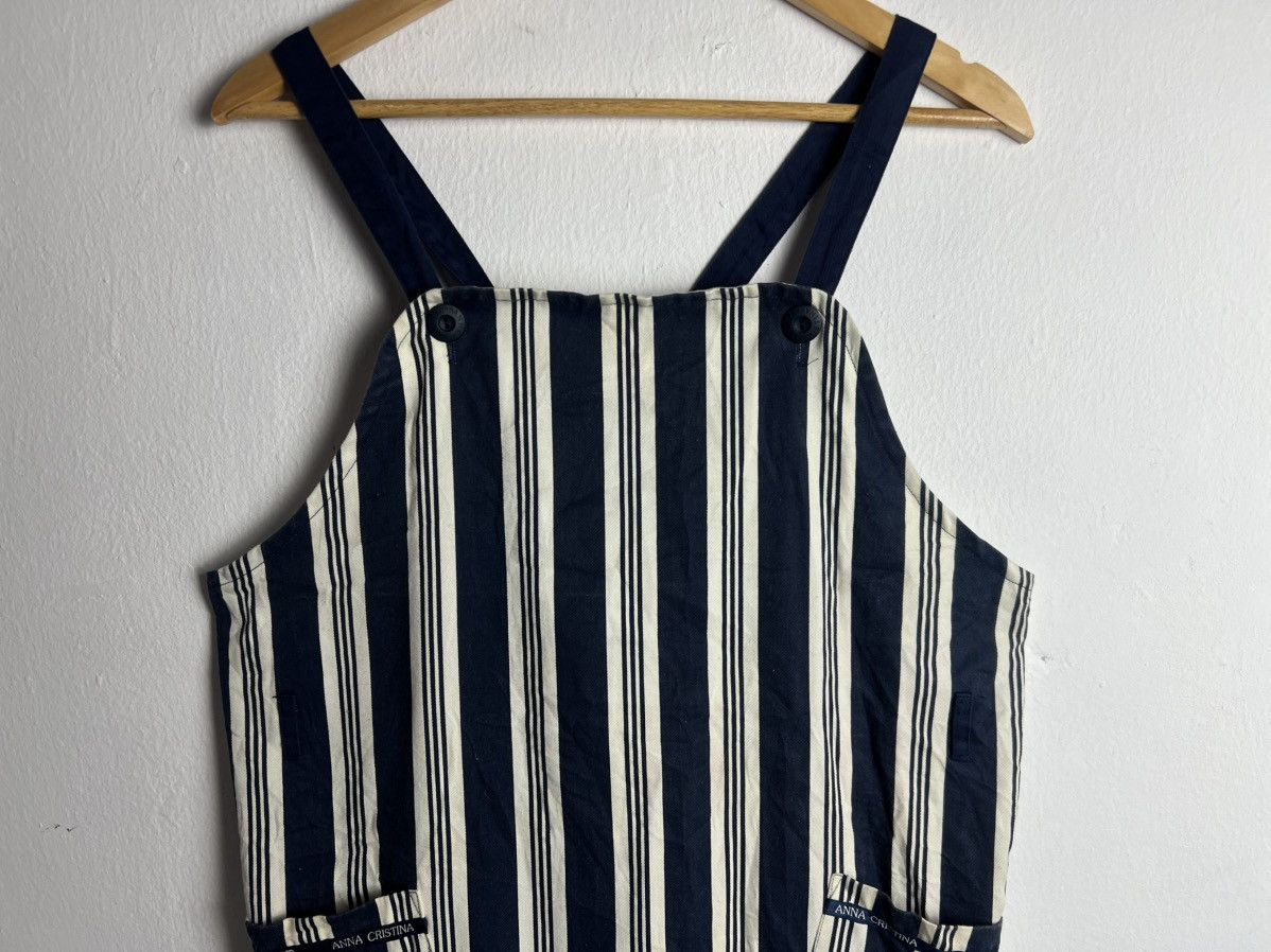 Japanese Brand Anna Christina Striped Apron Size ONE SIZE - 3 Thumbnail