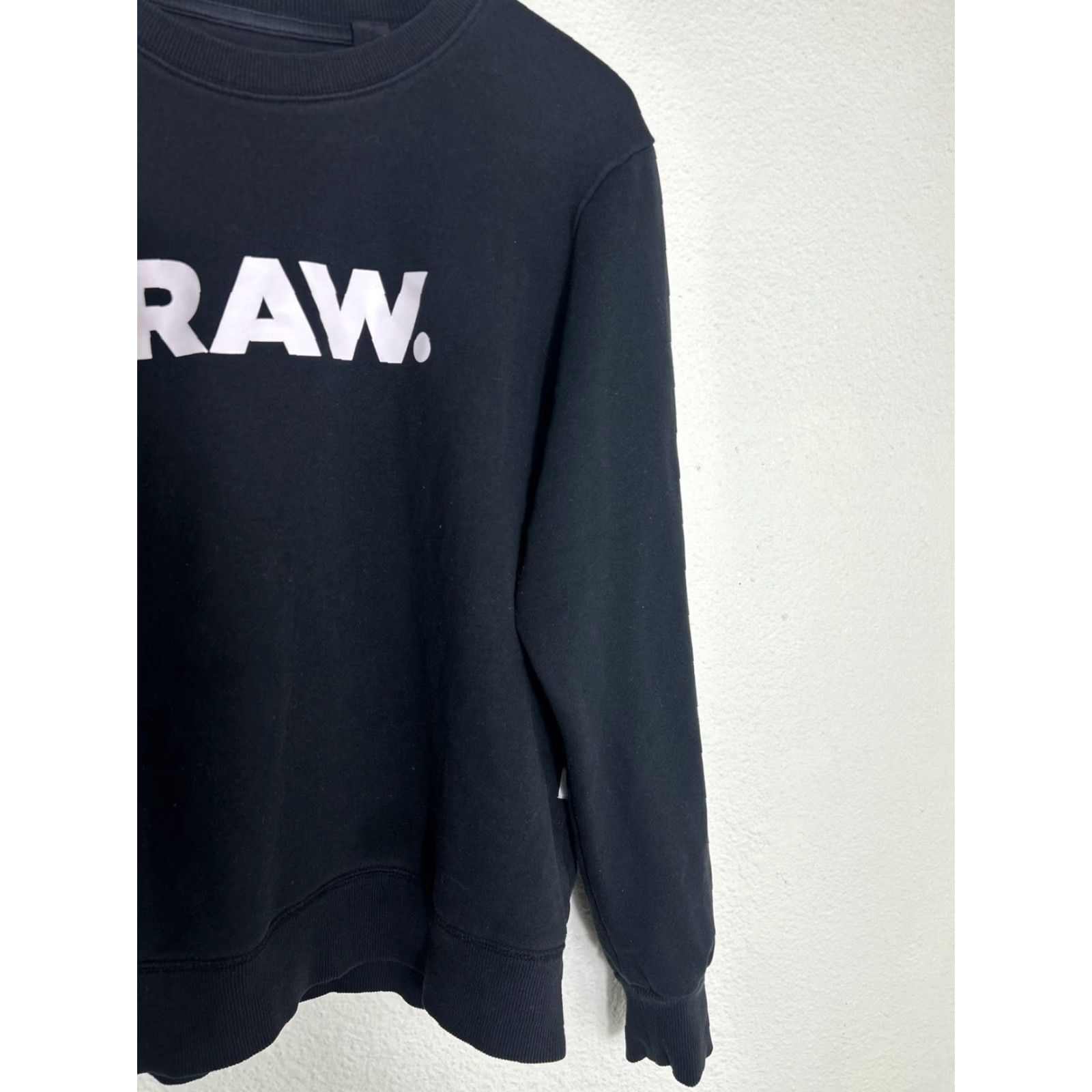 Vintage G-STAR RAW Crewneck Spellout Sweatshirt Black Mens Large Pullover Sweatshirt Stars Size US L / EU 52-54 / 3 - 4 Thumbnail
