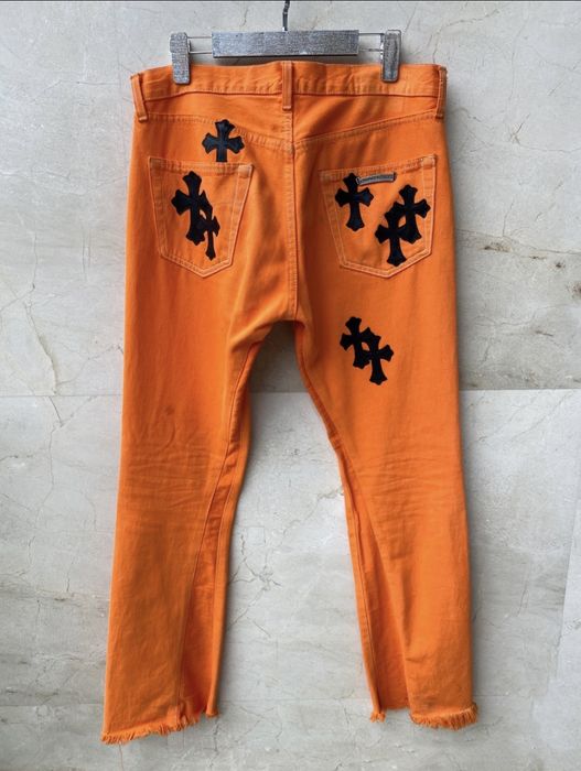 Off white chrome hearts jeans sale