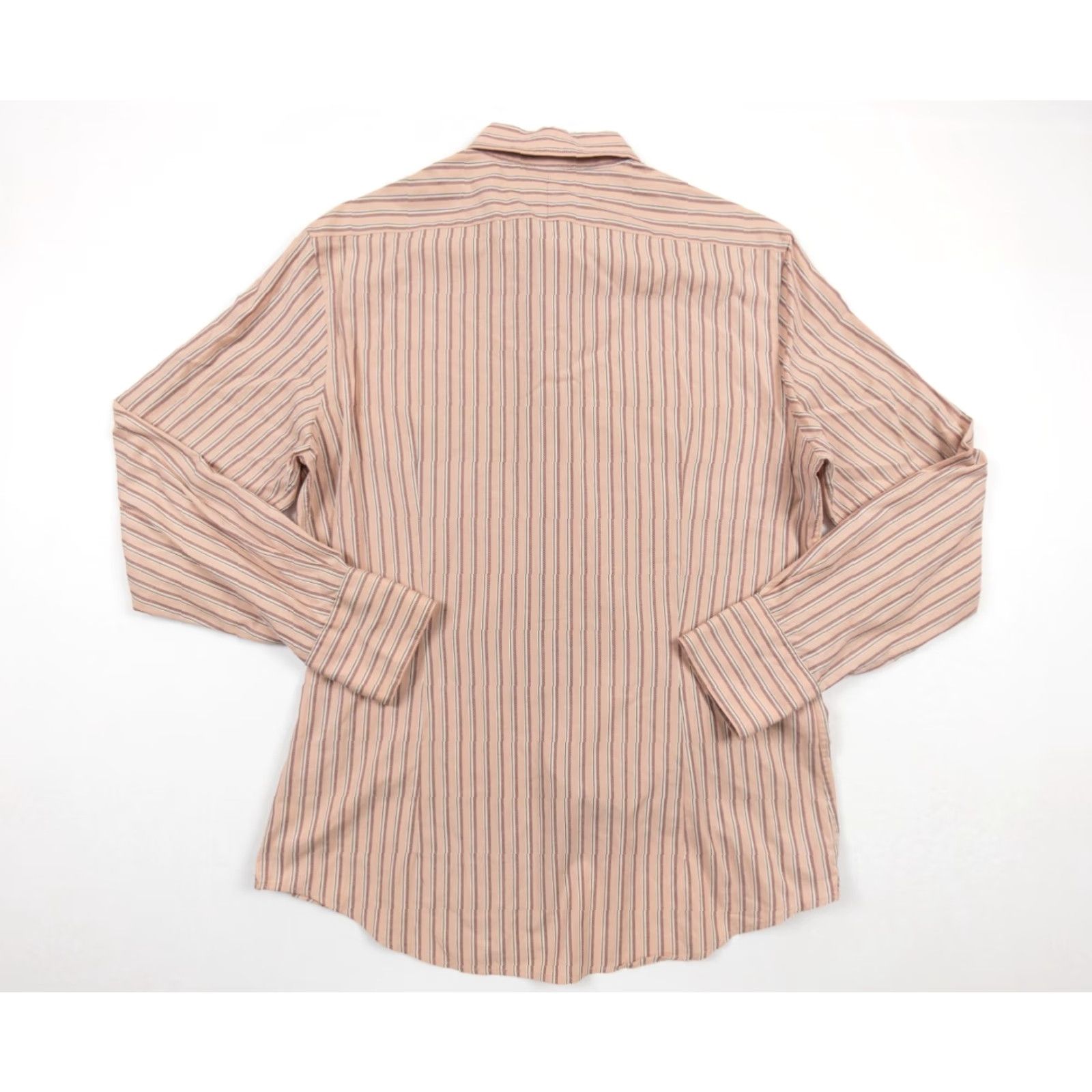 John Varvatos VINTAGE John Varvatos Shirt Mens Large Pink Button Down Long Sleeve Collared Striped Size US L / EU 52-54 / 3 - 7 Thumbnail