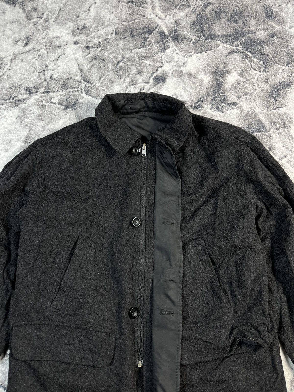 Valstar Reversible Wool Jacket Raincoat Side Italian Made Boxy Fit Size US L / EU 52-54 / 3 - 6 Thumbnail