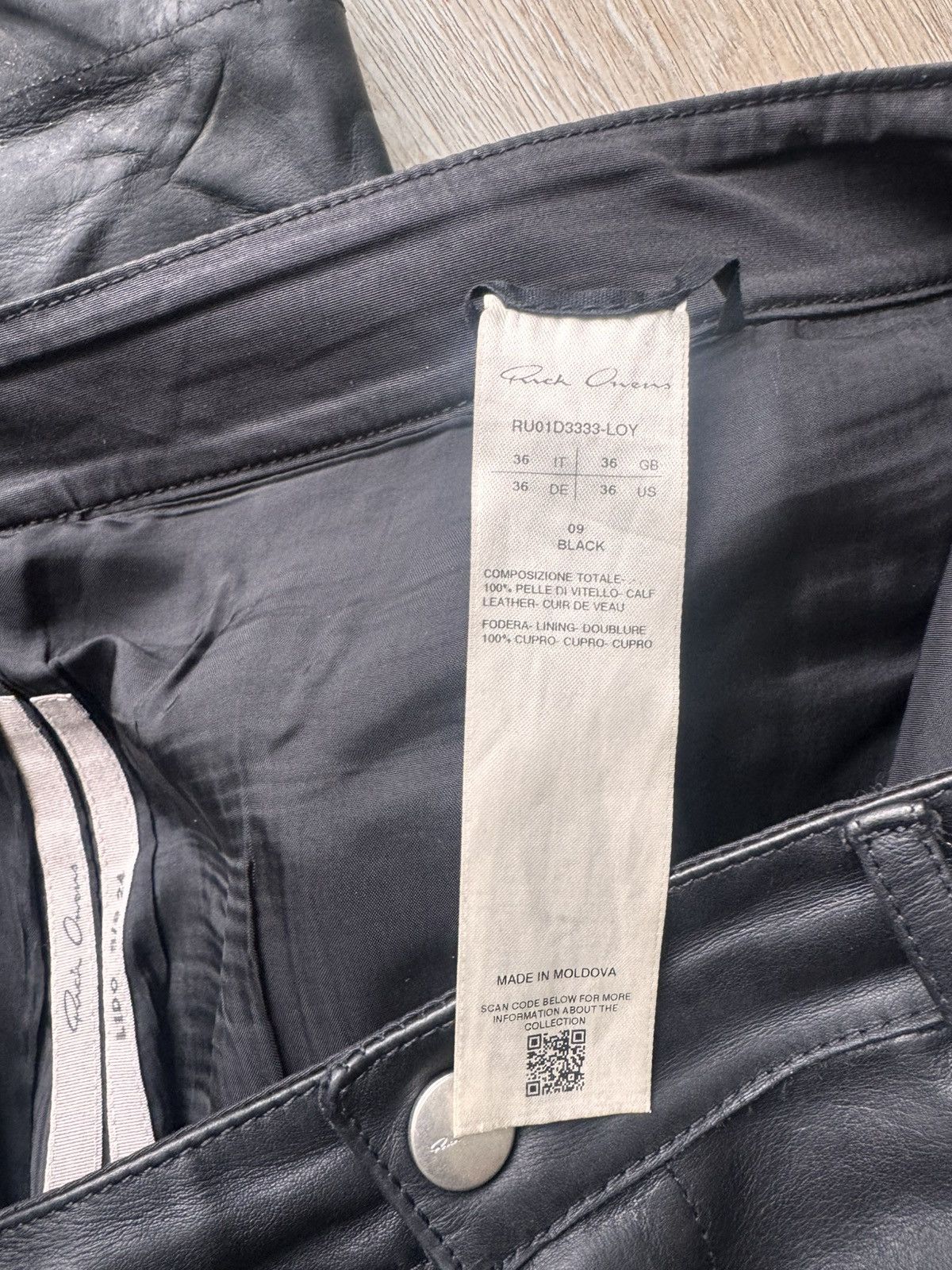 Rick Owens Rick Owens leather geth pants Size US 36 / EU 52 - 3 Thumbnail