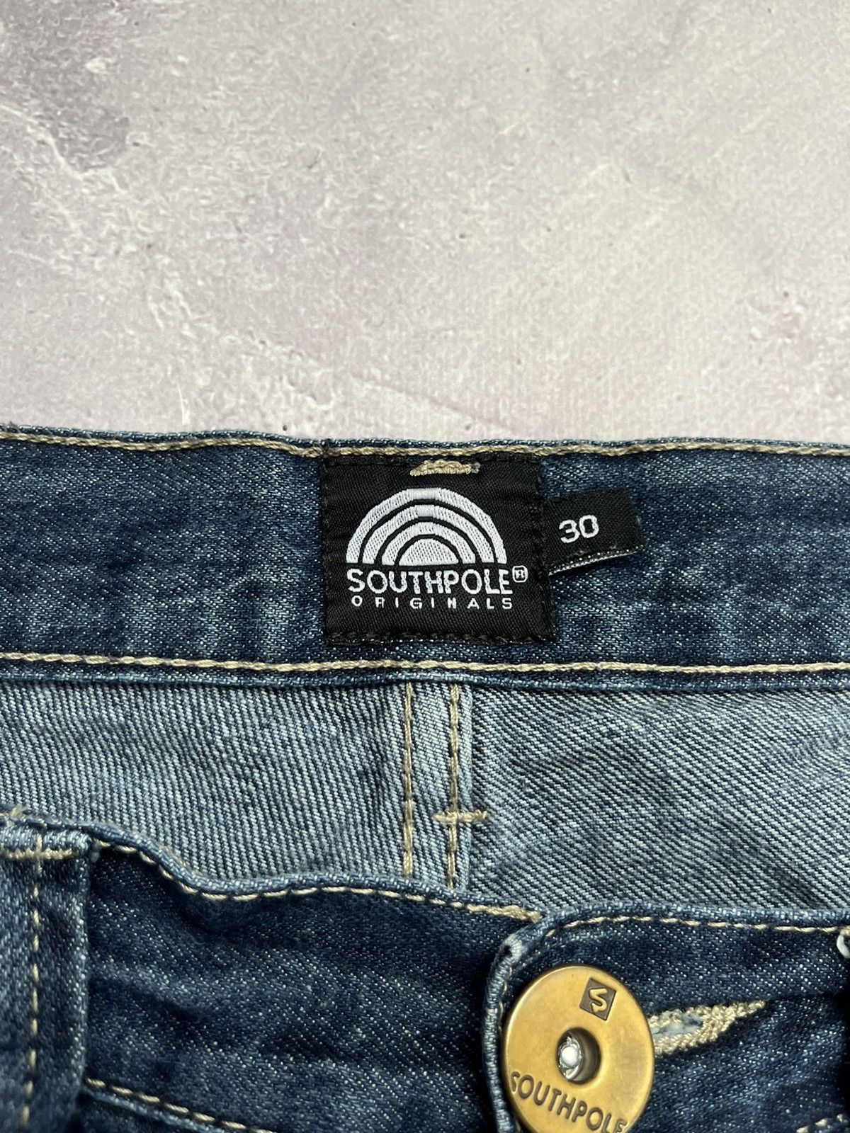 Southpole 💥RARE💥 Vintage South Pole Big Logo Embroidered Baggy Jeans Size US 30 / EU 46 - 18 Thumbnail