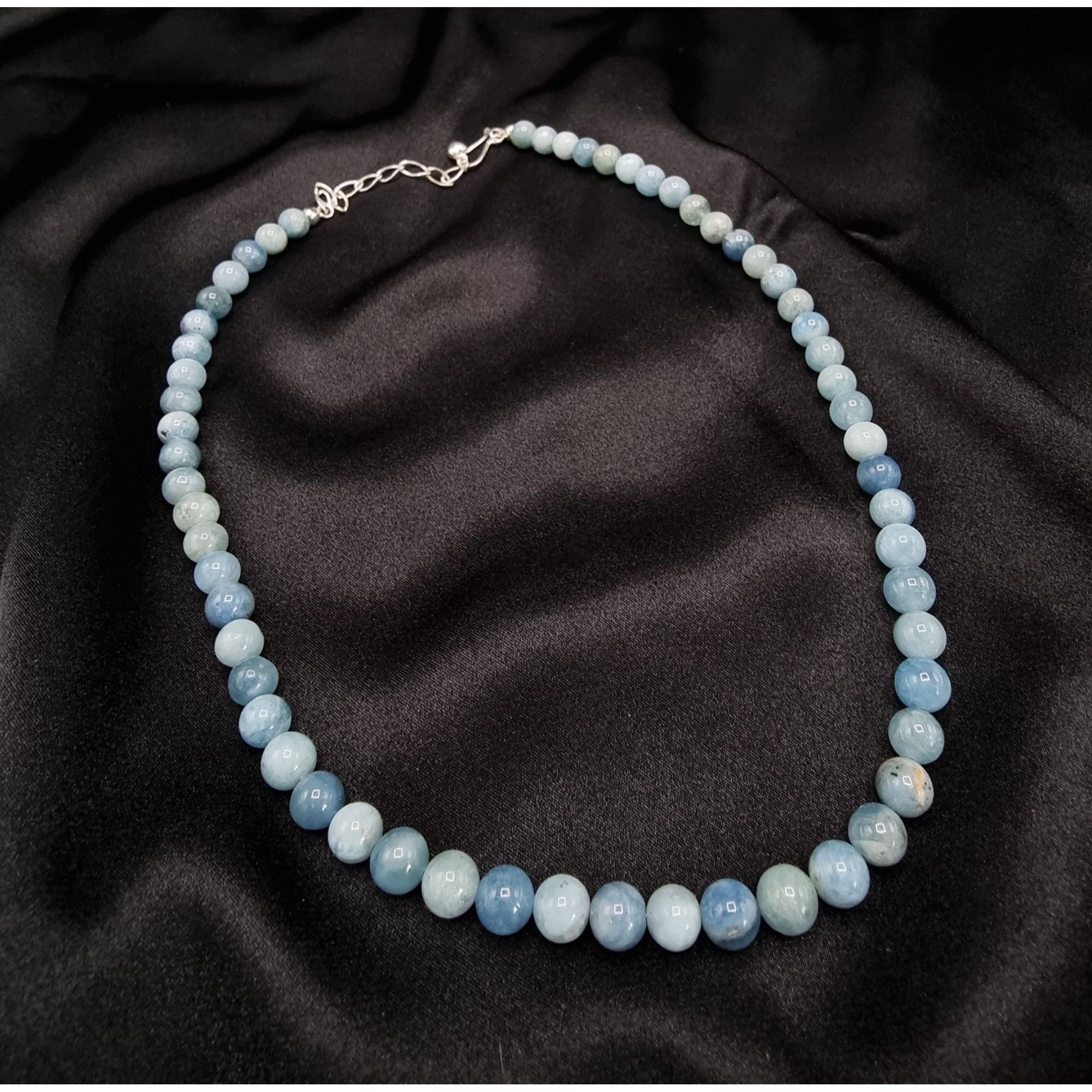 Vintage Jay King Mine Finds Aquamarine Beaded Necklace With 925 Ster Size ONE SIZE - 1 Thumbnail