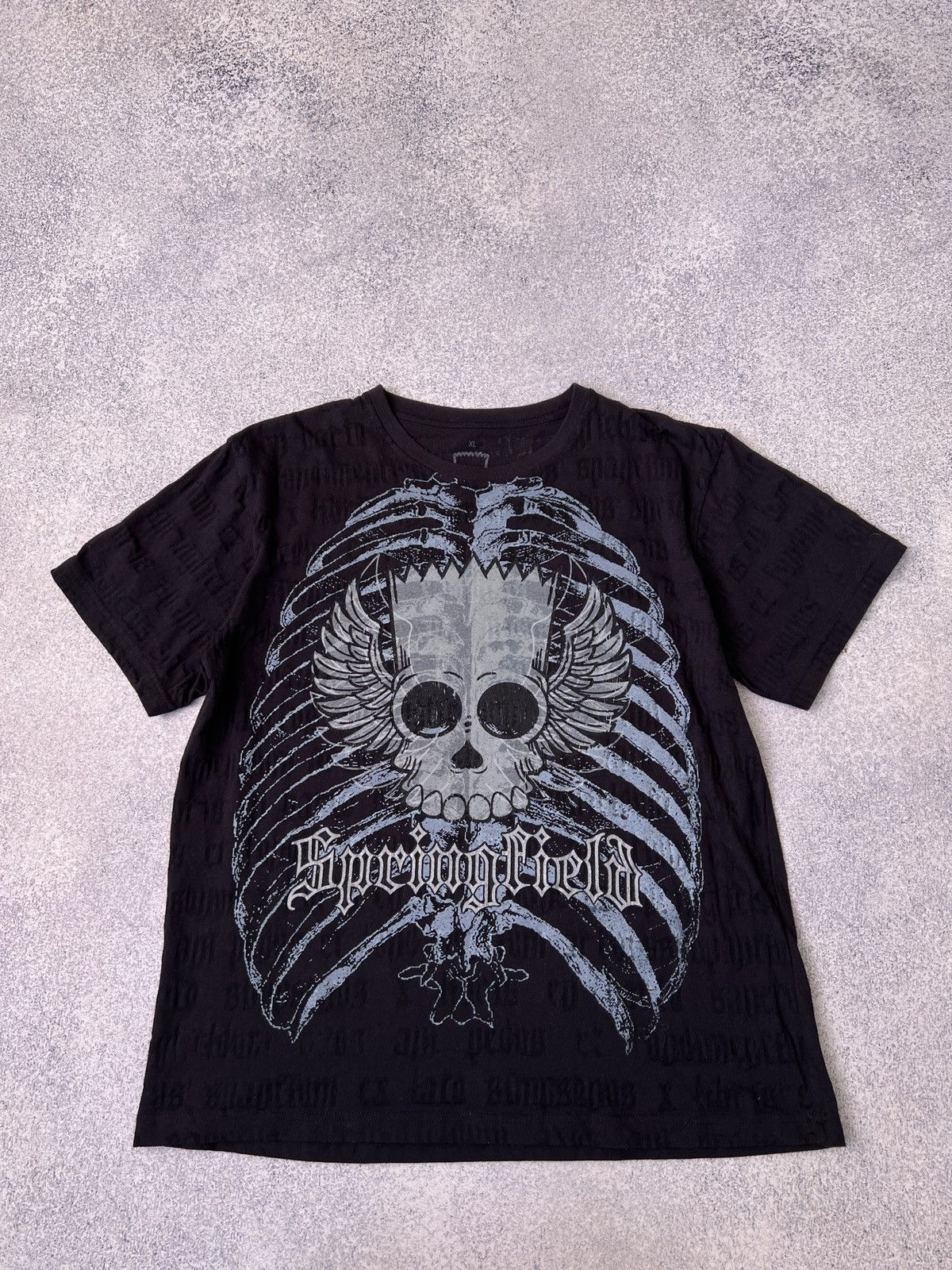 The Simpsons × Vintage Vintage The Simpsons Bart Skull Monogram Tee Size US M / EU 48-50 / 2 - 5 Thumbnail