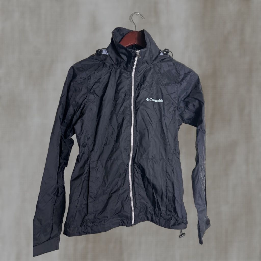 Vintage Columbia Jacket Womens XS Black Packable Switchback IV Rain Coat Nylon Solid 19” 24” Size XS / US 0-2 / IT 36-38 - 1 Thumbnail
