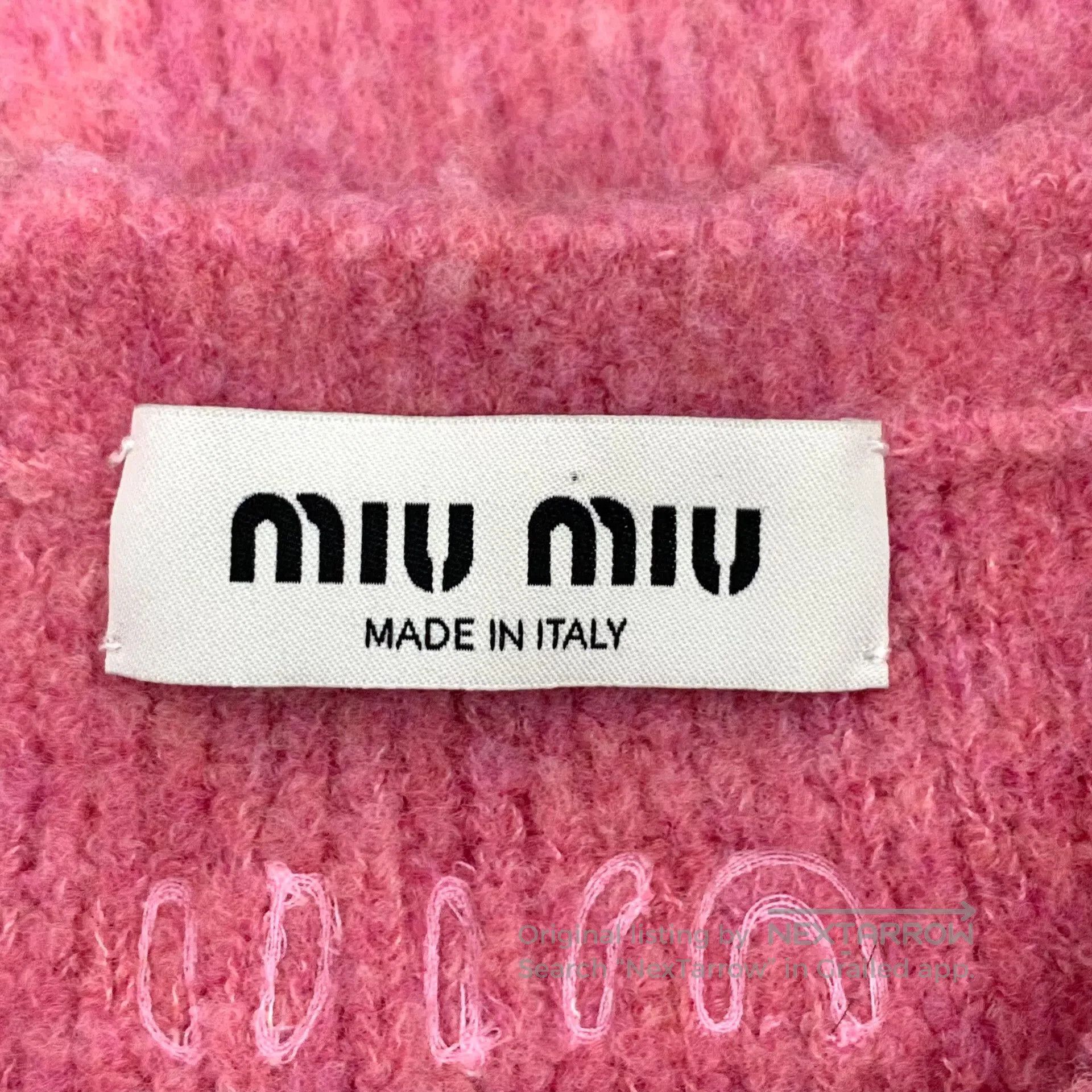 Miu Miu Miu Miu Pink Logo Knit Cardigan. Size M / US 6-8 / IT 42-44 - 6 Thumbnail