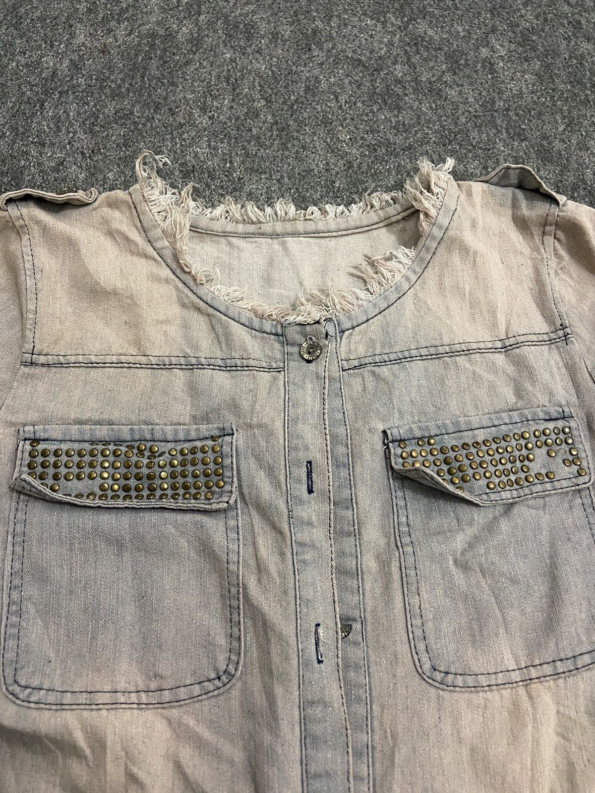 If Six Was Nine × Japanese Brand × Le Grande Bleu (L.G.B.) Vintage denim shirt women if six was nine style Size S / US 4 / IT 40 - 3 Thumbnail