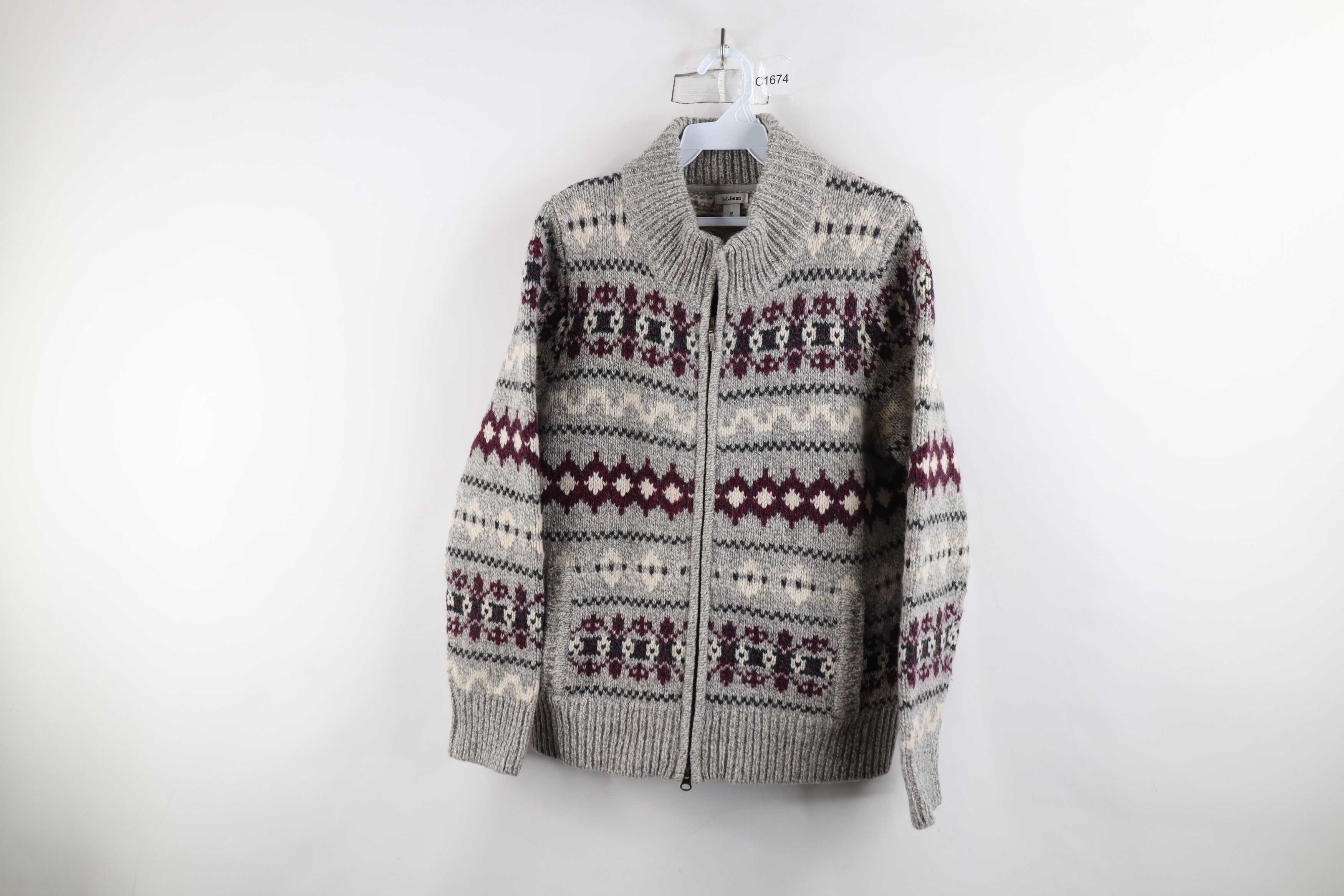 L.L. Bean × Vintage Vintage LL Bean Lambswool Full Zip Cardigan Sweater Size M / US 6-8 / IT 42-44 - 1 Thumbnail