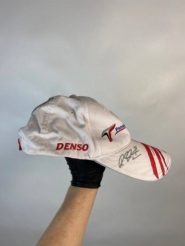 Vintage PANASONIC TOYOTA RACING #17 White Baseball Cap Size ONE SIZE - 3 Thumbnail