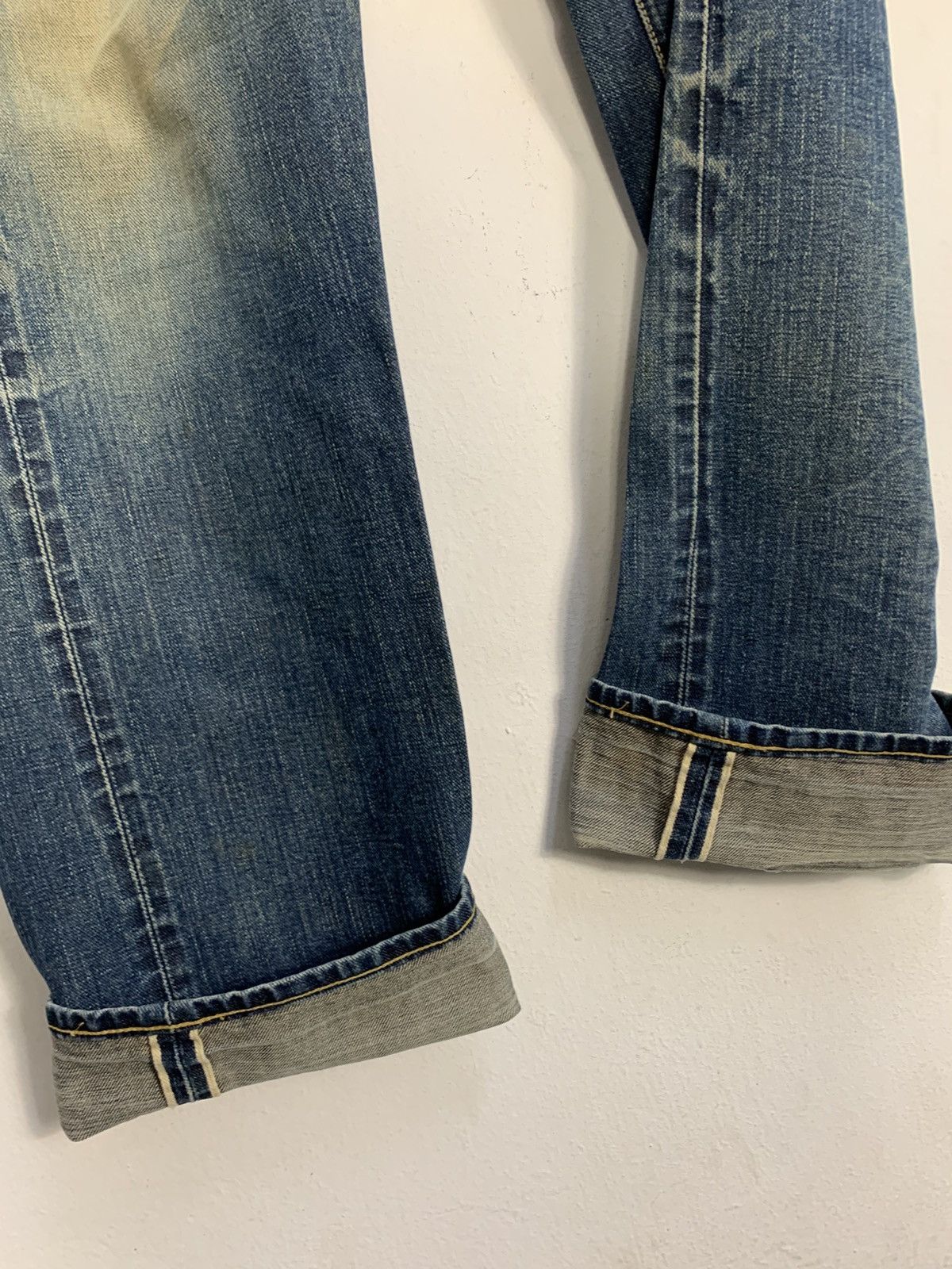 Lee Vintage Lee Indigo Selvedge Denim Jeans Straight Cut Size US 31 - 5 Thumbnail